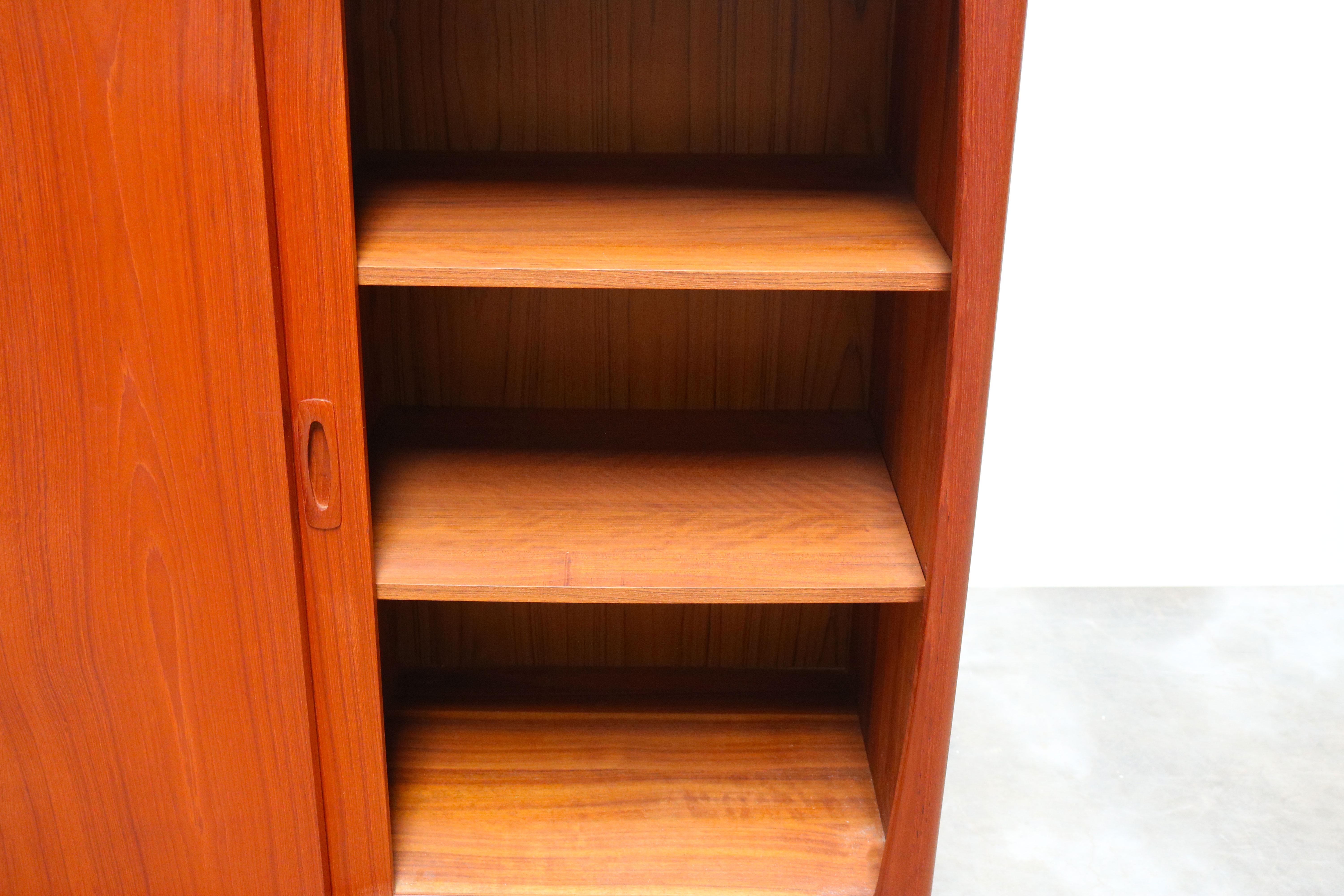 Magnificent Danish Highboard or Cabinet in Sculpted Teak by H.P. Hansen in 1950s 3