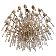 Prächtiger dekorativer vergoldeter & kristalliner Kronleuchter mit 35 Armen