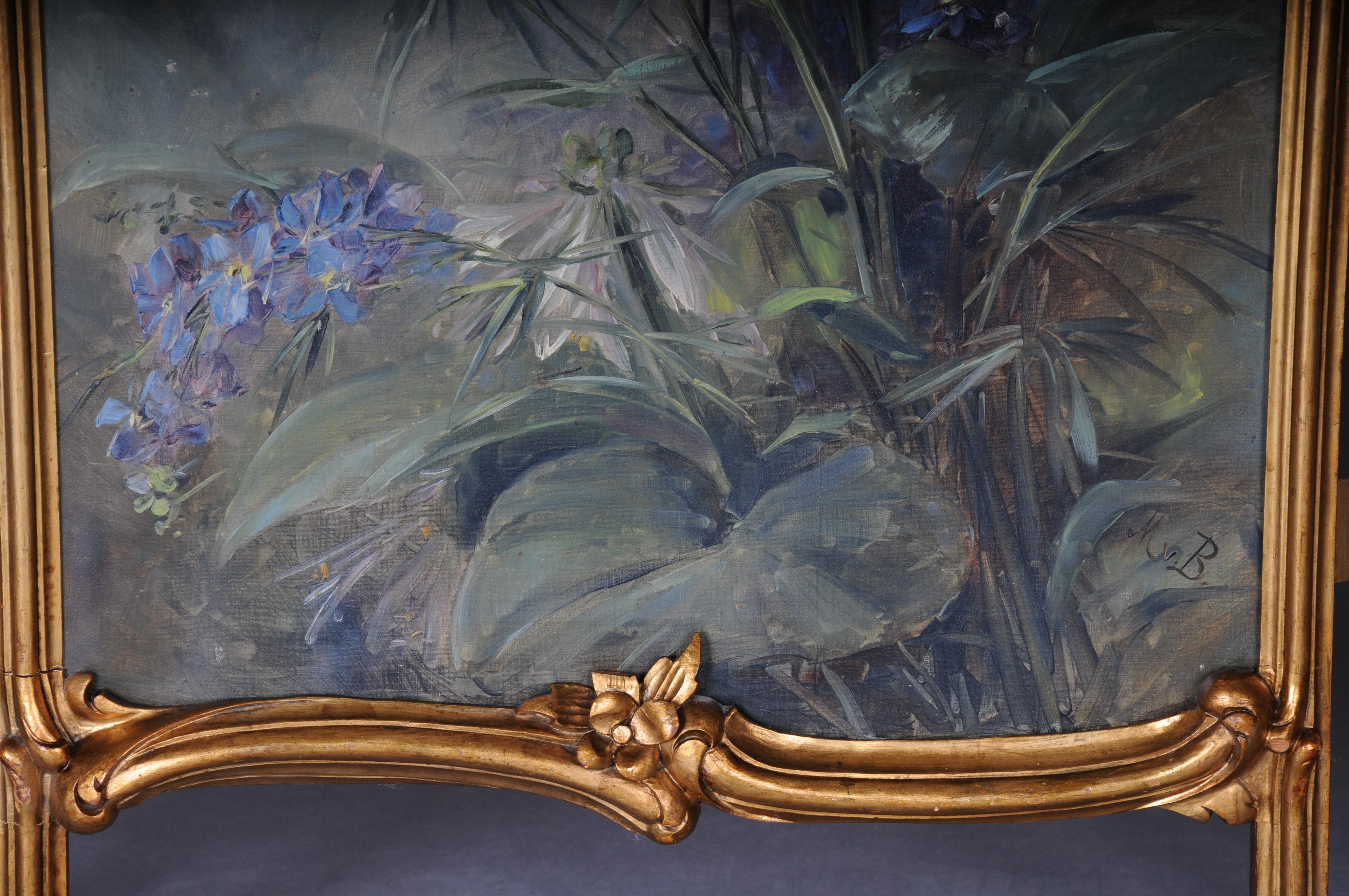 Magnificent decorative Rococo Paravent/Room divider from the Belle Époque, 1880 For Sale 6