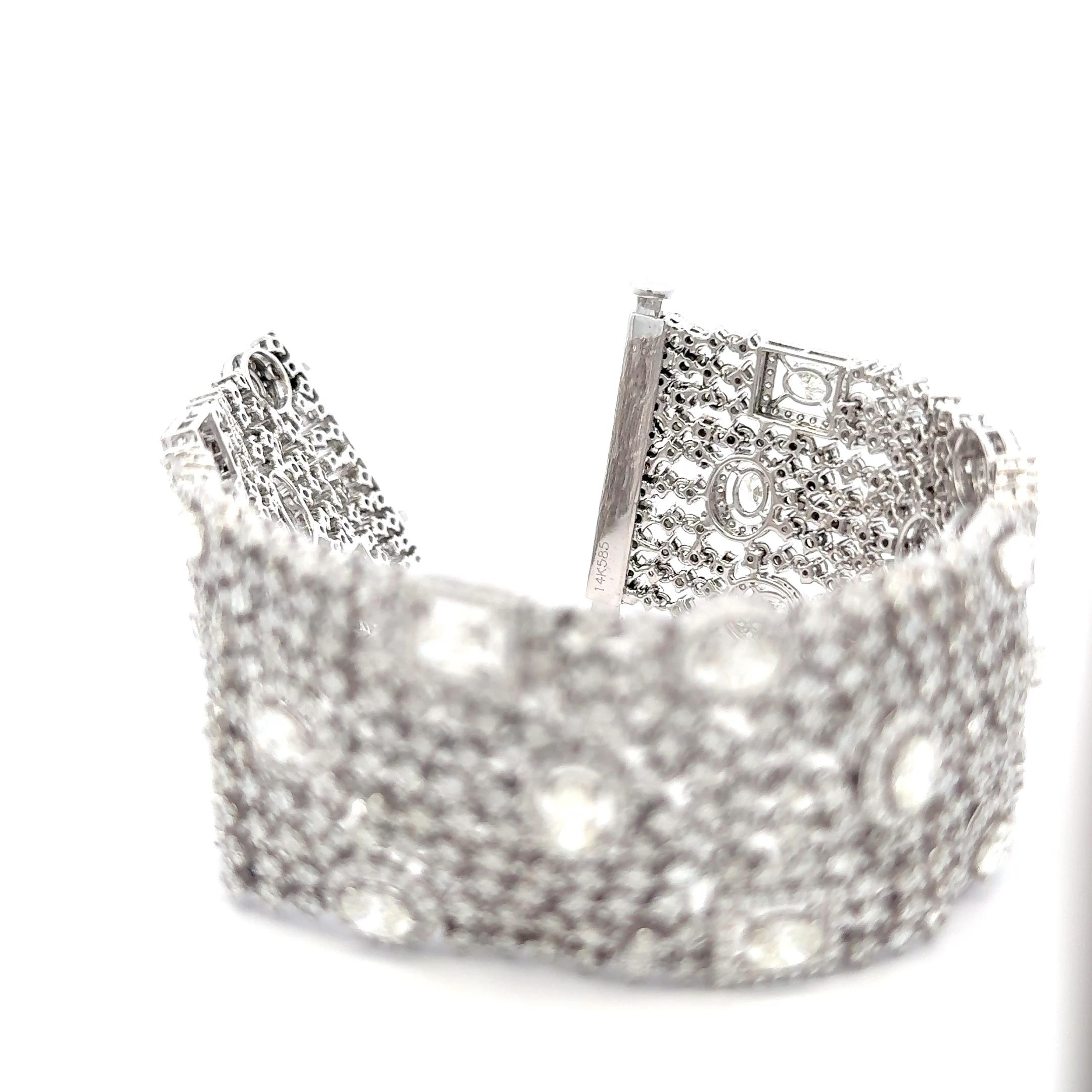 Taglio misto Magnifico bracciale di diamanti in vendita