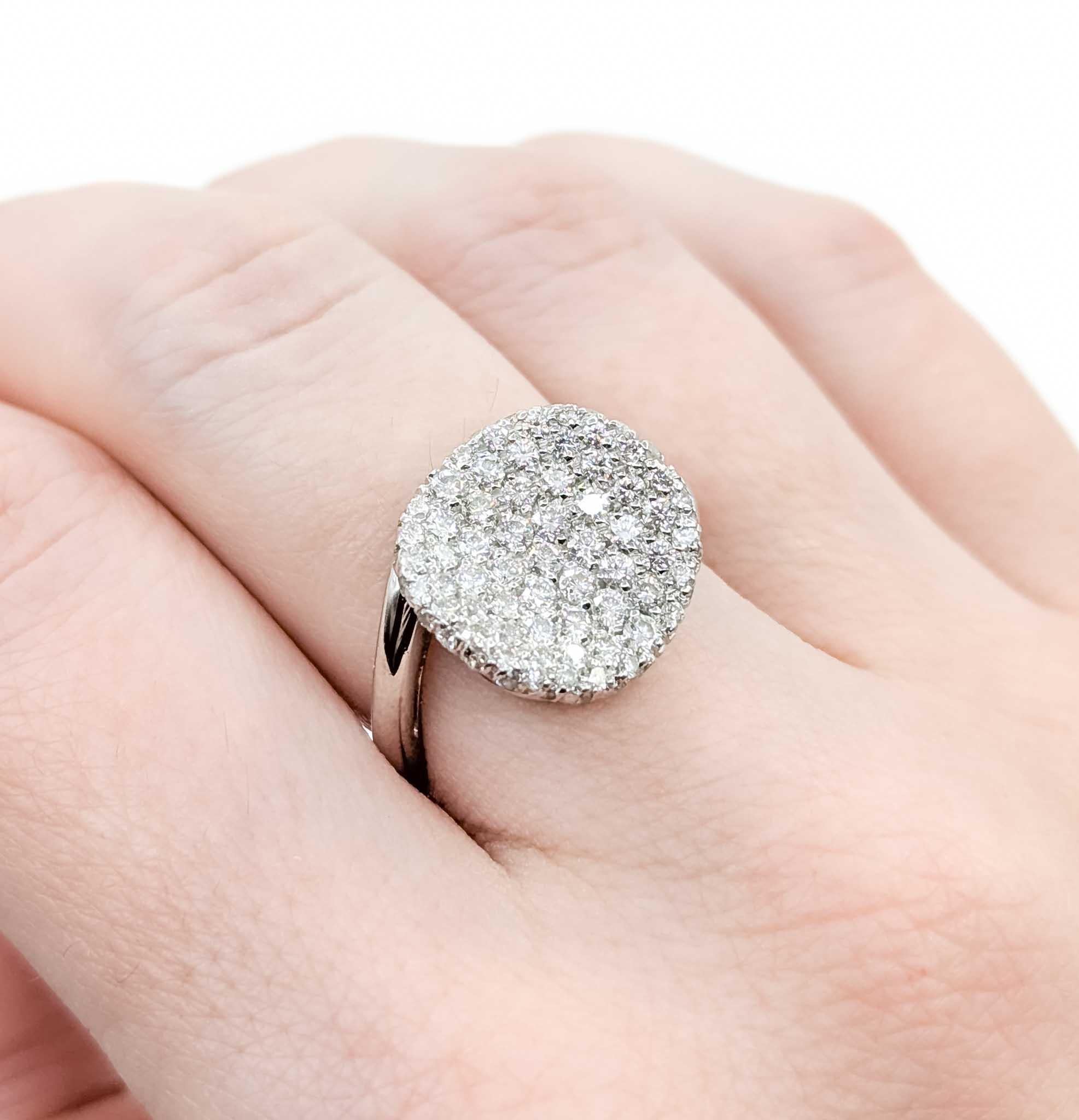 Magnifico anello con diamante in oro bianco 18 carati in vendita 4