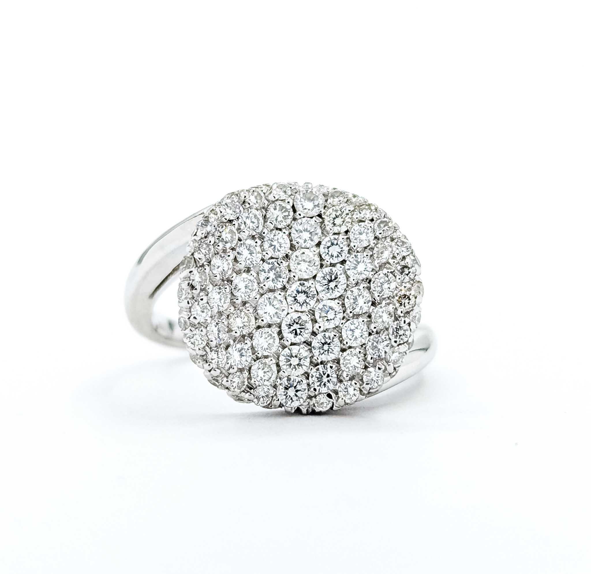 Contemporaneo Magnifico anello con diamante in oro bianco 18 carati in vendita
