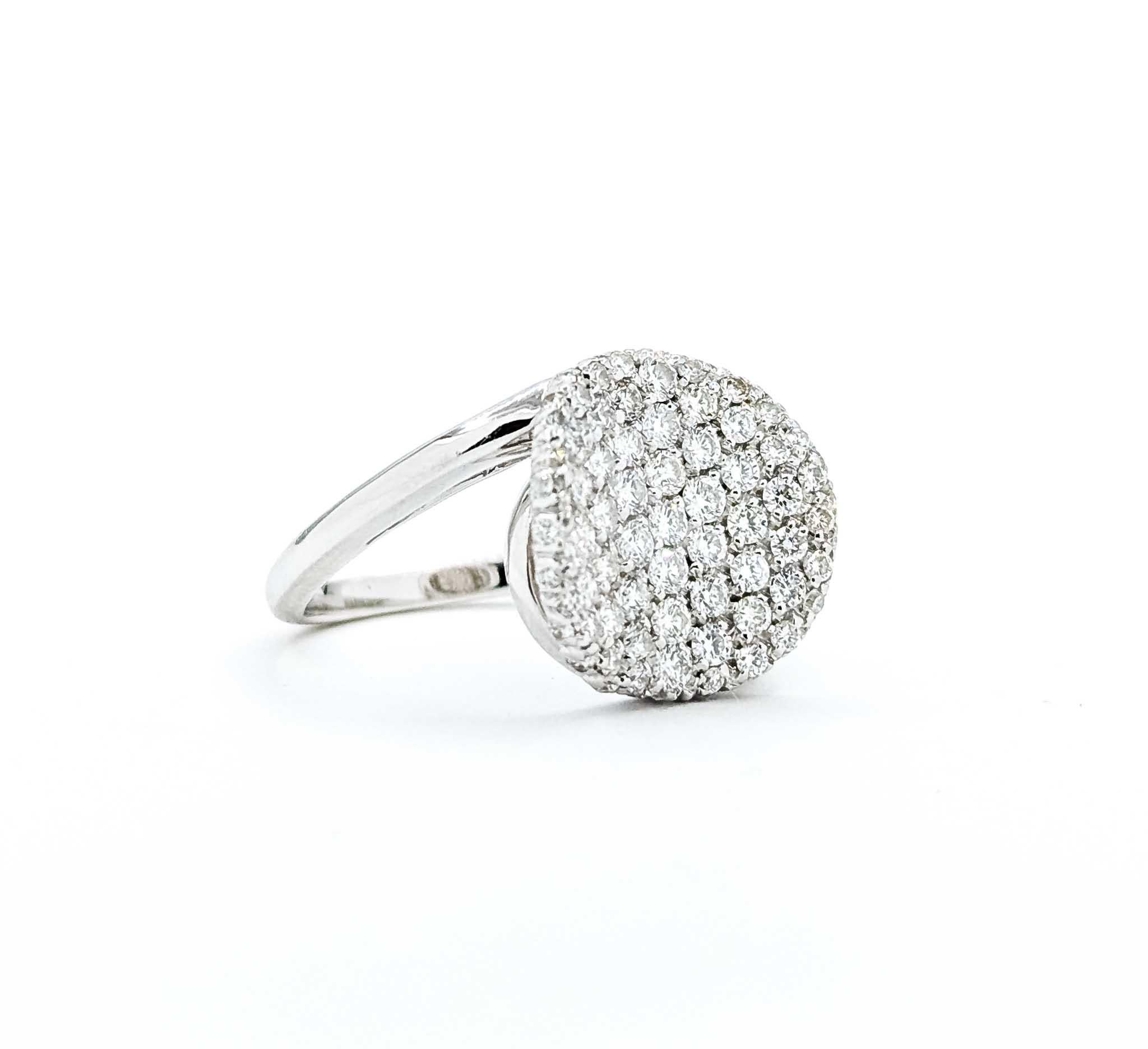 Magnifico anello con diamante in oro bianco 18 carati in vendita 1