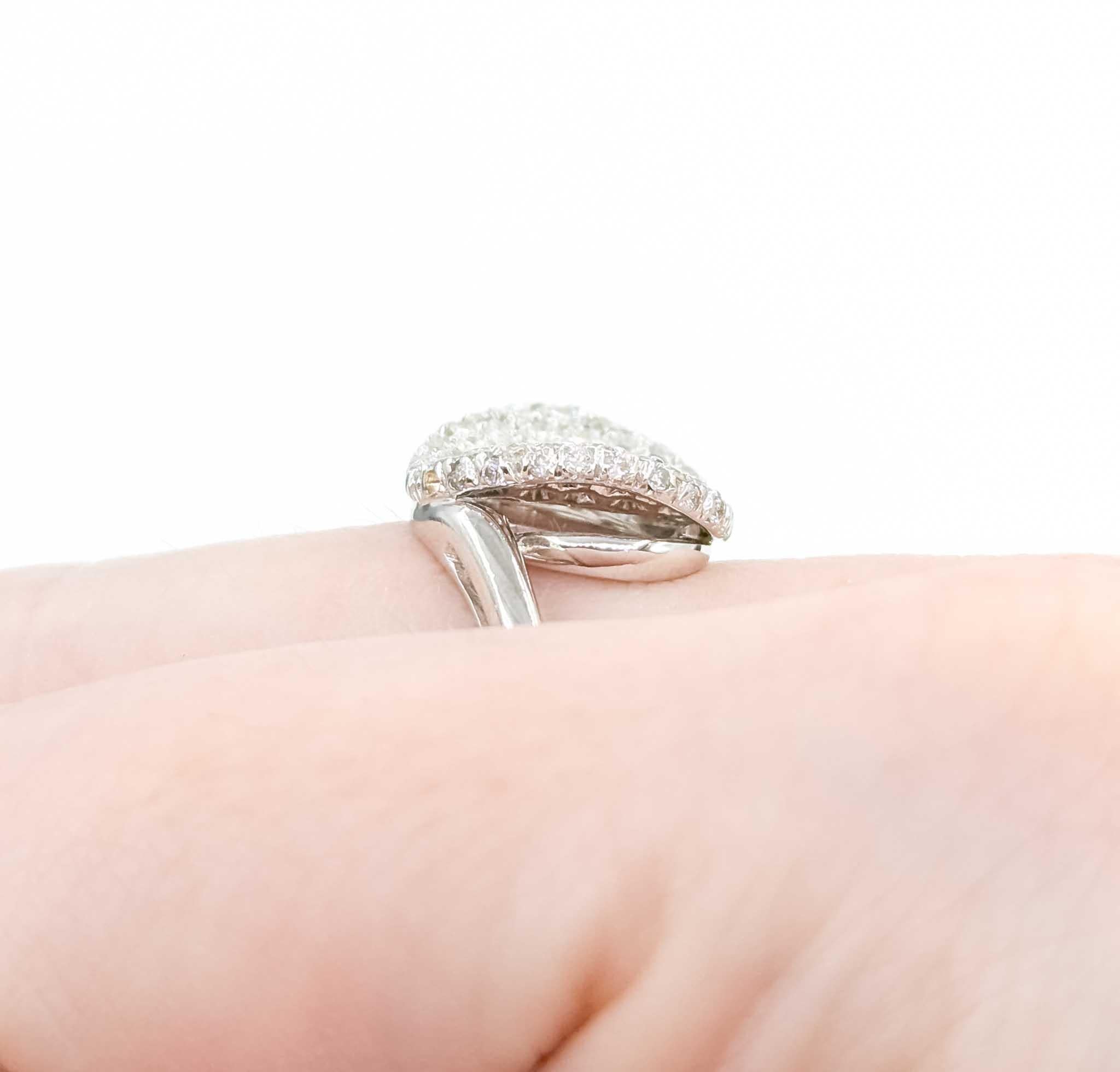 Magnifico anello con diamante in oro bianco 18 carati in vendita 3