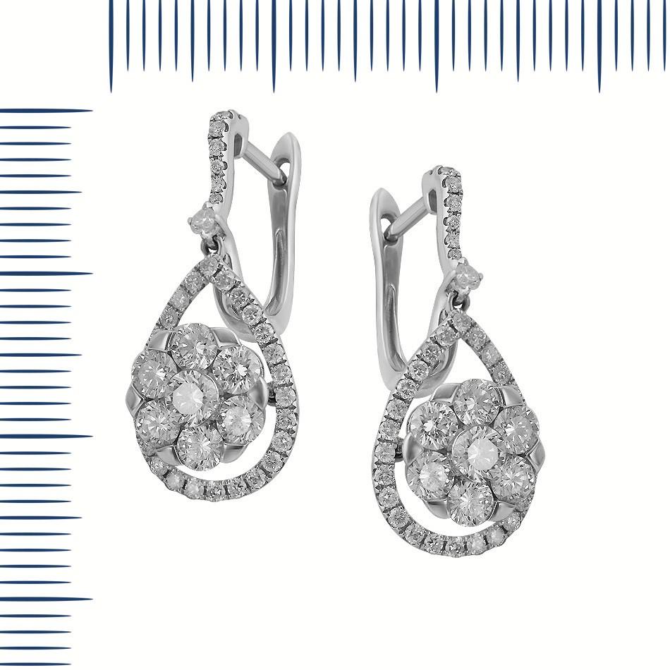 Earrings White Gold 14 K

Diamond 2-RND-0,3-G/VS1A
Diamond 12-RND-1,17-H/VS2A 
Diamond 2-RND-0,05-G/VS2A 
Diamond  60-RND-0,44-G/VS2A 
Diamond  6-RND-0,02-G/VS2A 

Weight 4.92 grams

With a heritage of ancient fine Swiss jewelry traditions, NATKINA