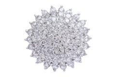 Magnificent Dome Flower/Tower Ring full of Diamonds