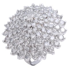 Magnificent Dome Flower/Tower Ring full of Diamonds