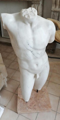 Magnificent "Dorso Masculino" Sculpture in Carrara Marble the, 20th Century