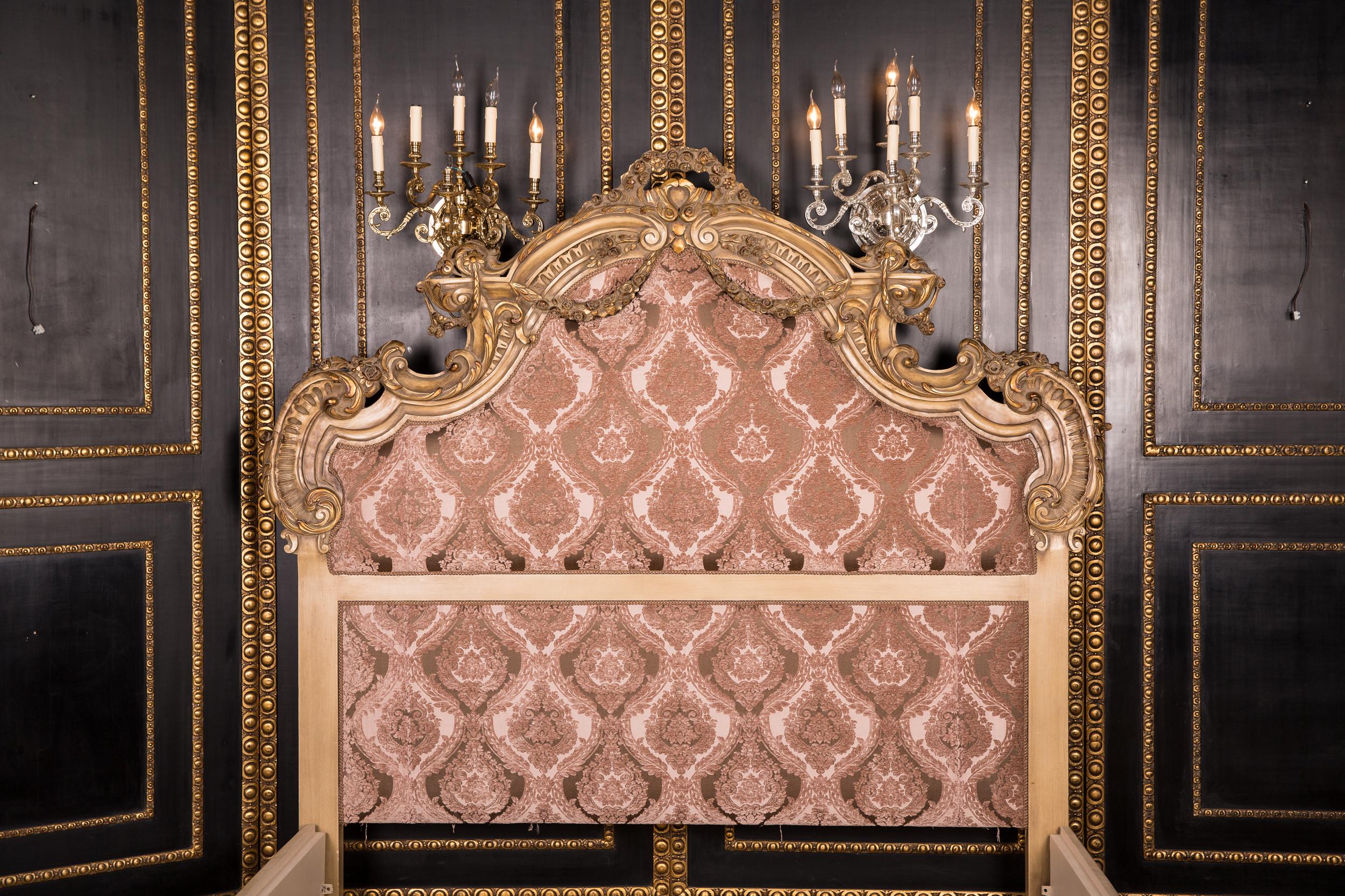 Louis XV Magnificent Double Bed in the Style of Louis Quinze Style
