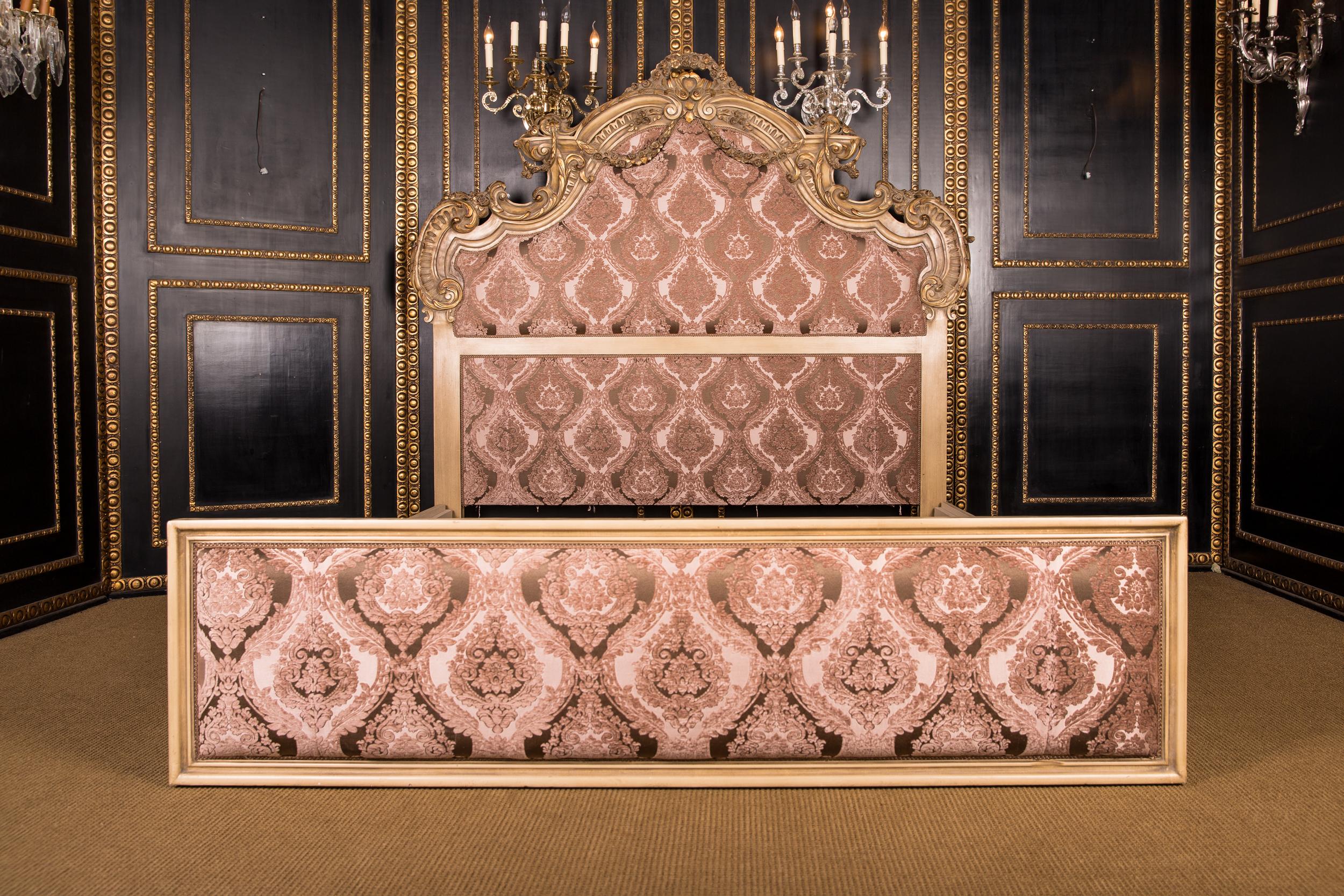 Italian Magnificent Double Bed in the Style of Louis Quinze XVI