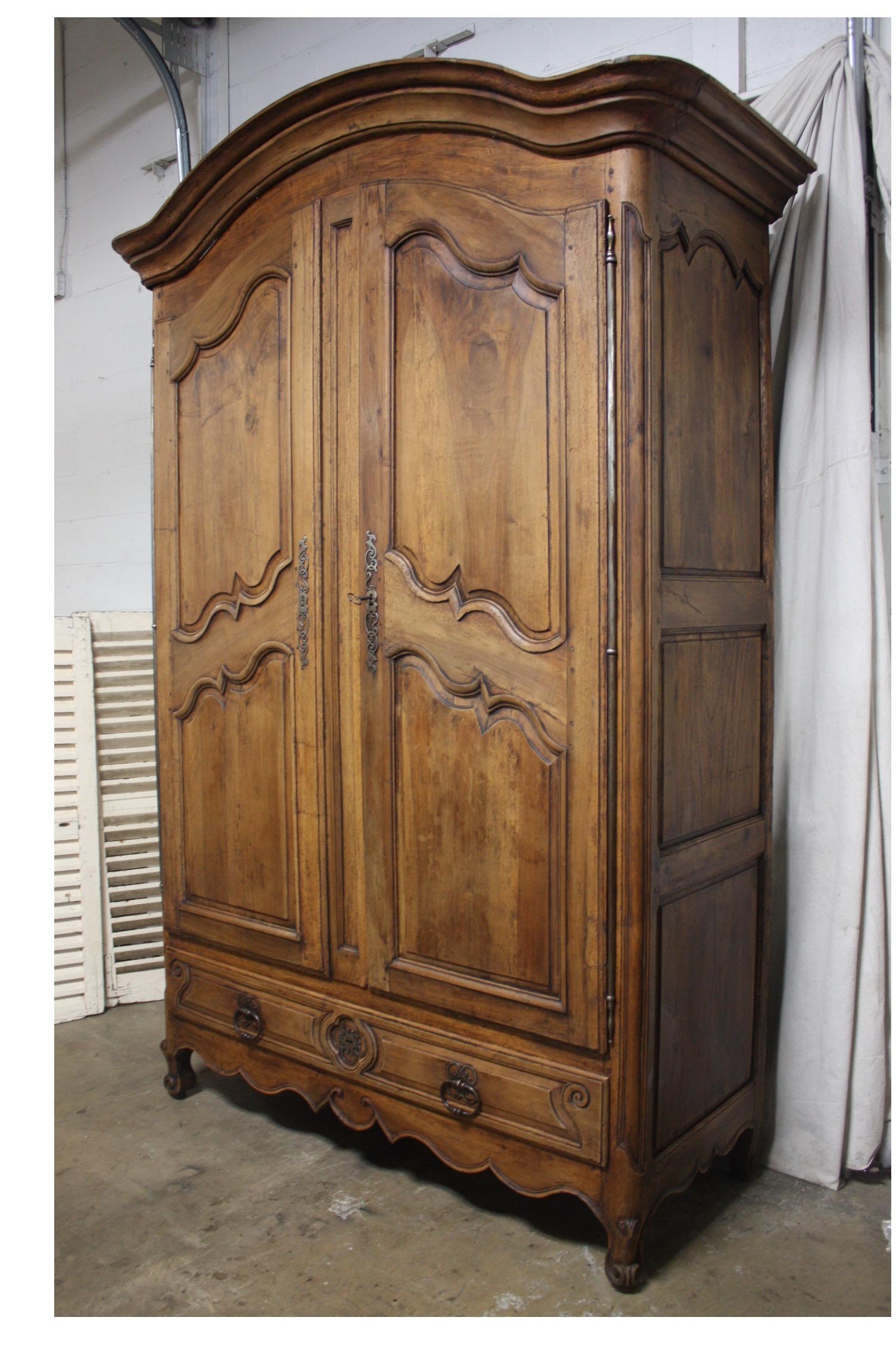 Magnificent early 18th century French armoire.