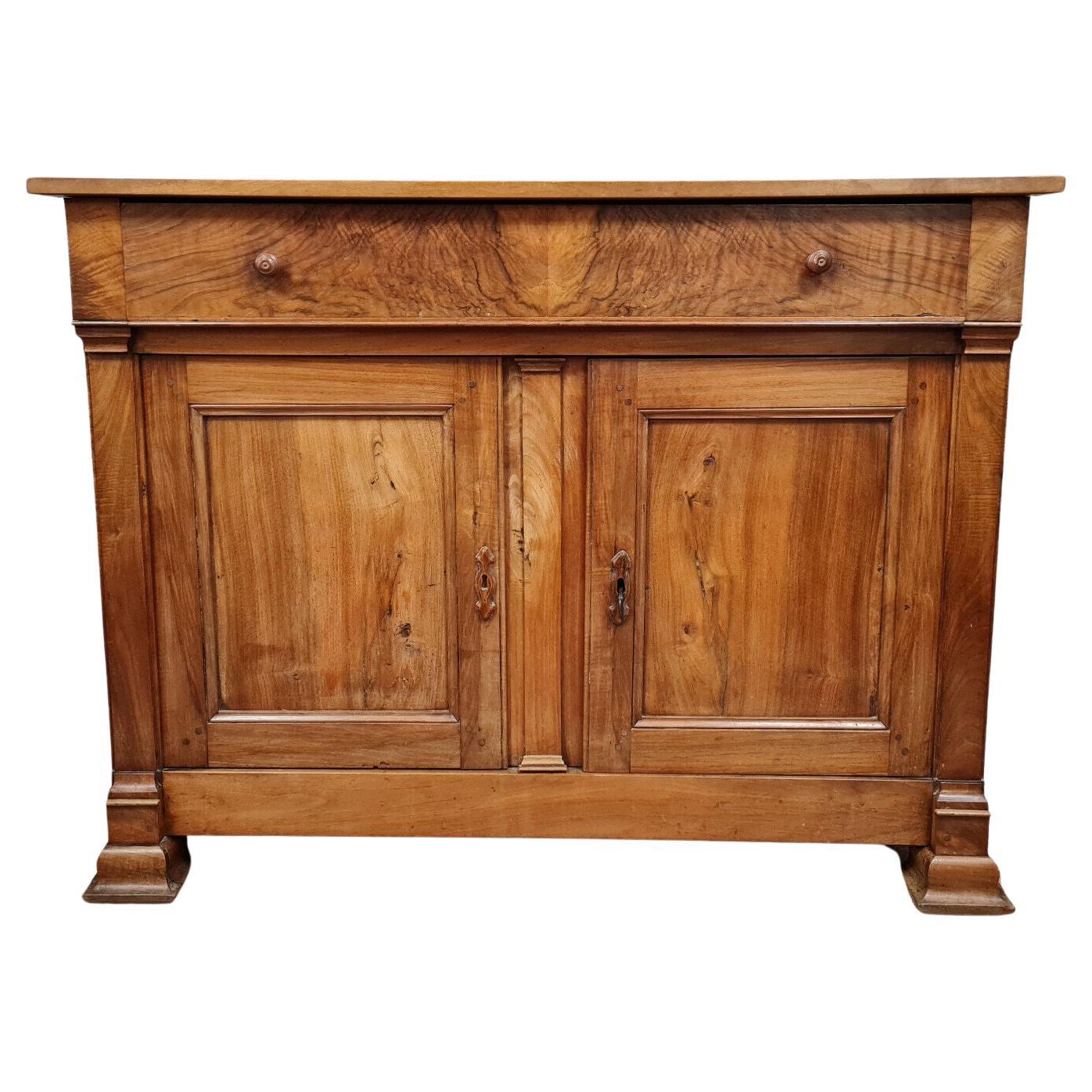 Magnificent Empire Period Walnut Buffet -1X45 For Sale