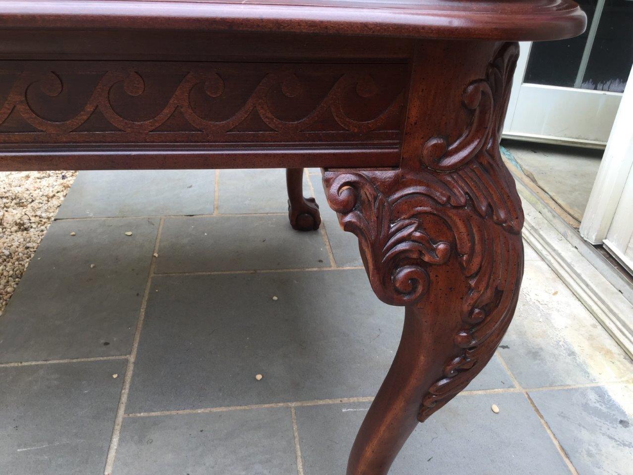 North American Magnificent English Chippendale Style Dining Table