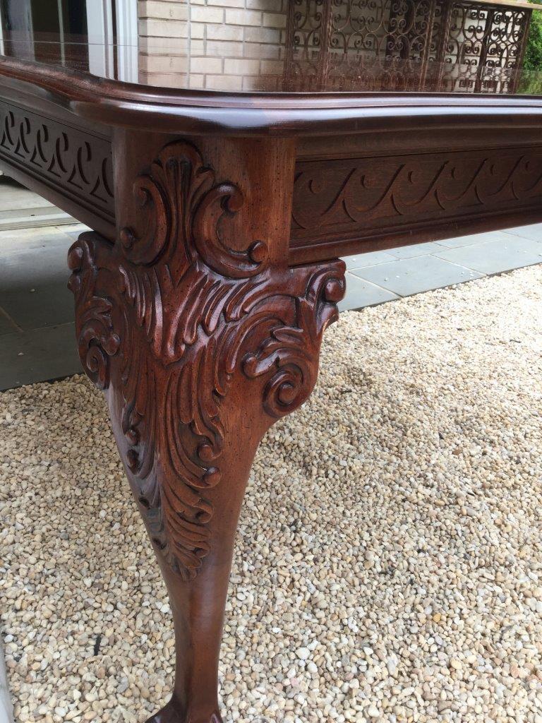 Late 20th Century Magnificent English Chippendale Style Dining Table