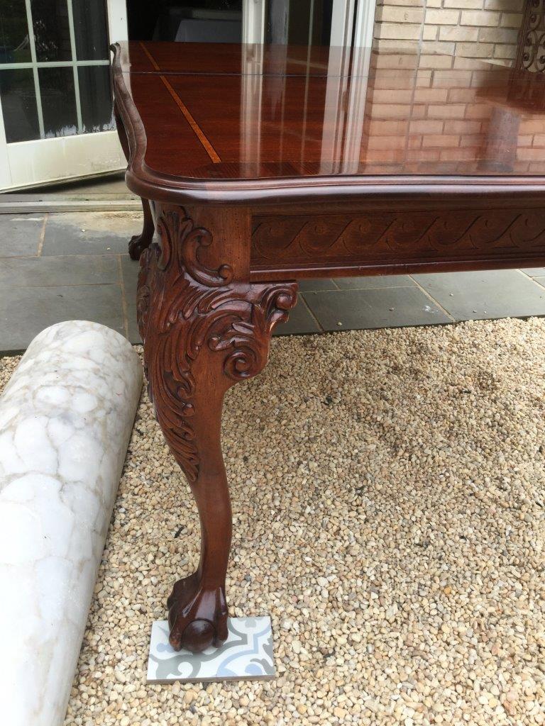 Mahogany Magnificent English Chippendale Style Dining Table