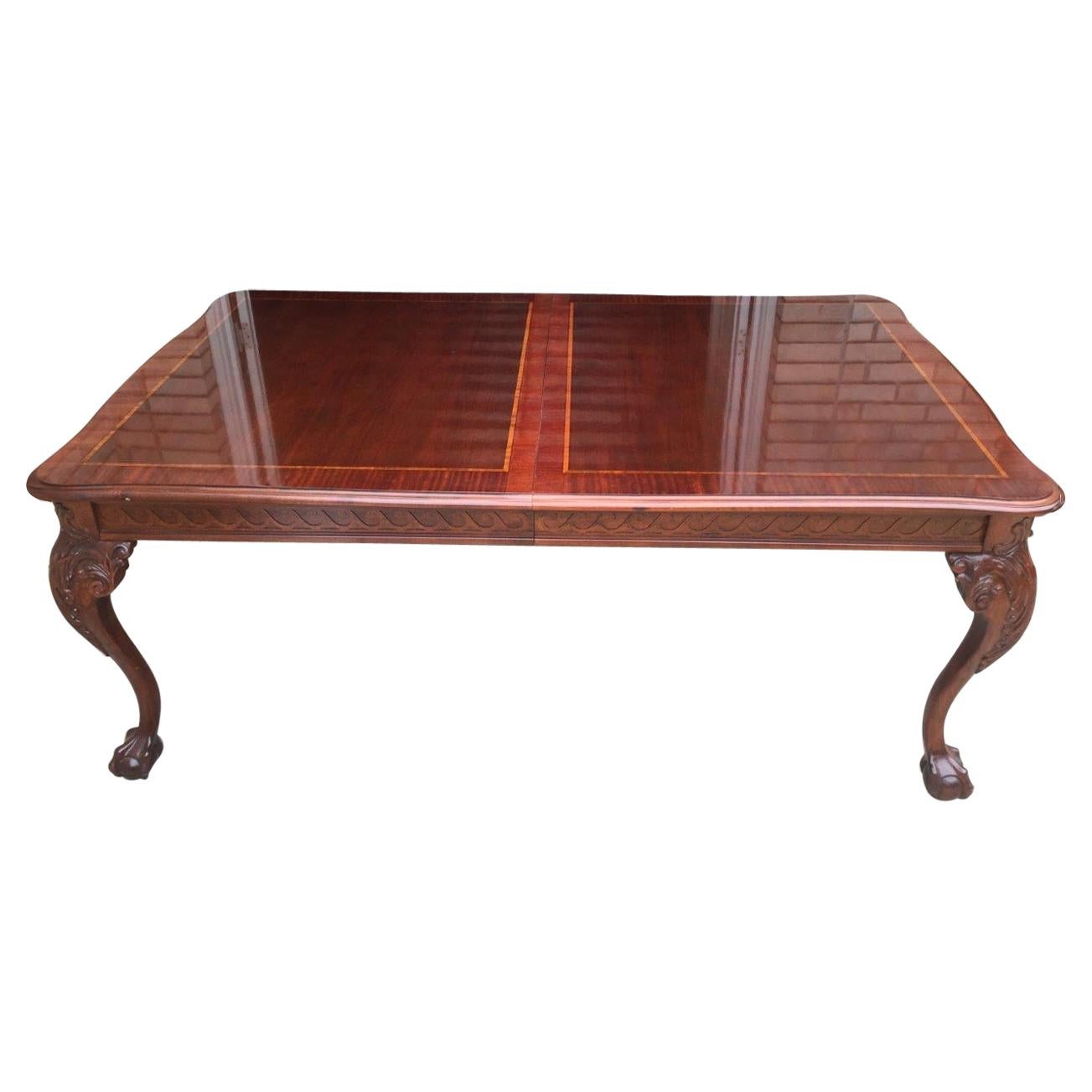 Magnificent English Chippendale Style Dining Table