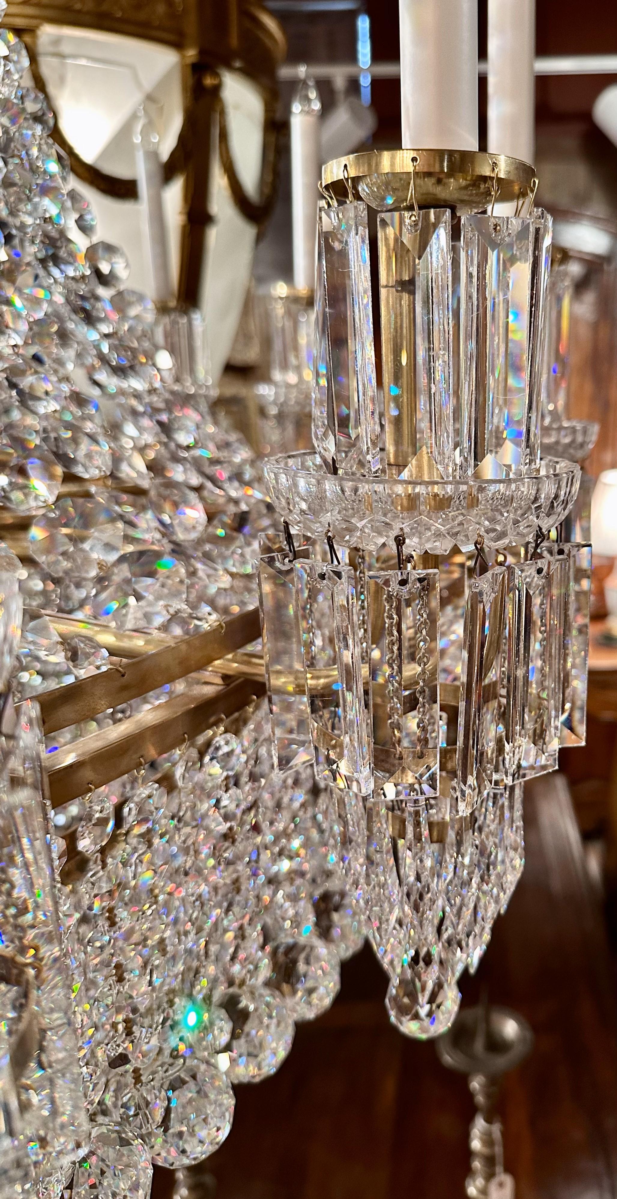 Magnificent English Cut Crystal 60 Light Chandelier. For Sale 6