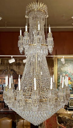 Magnificent English Cut Crystal 60 Light Chandelier.