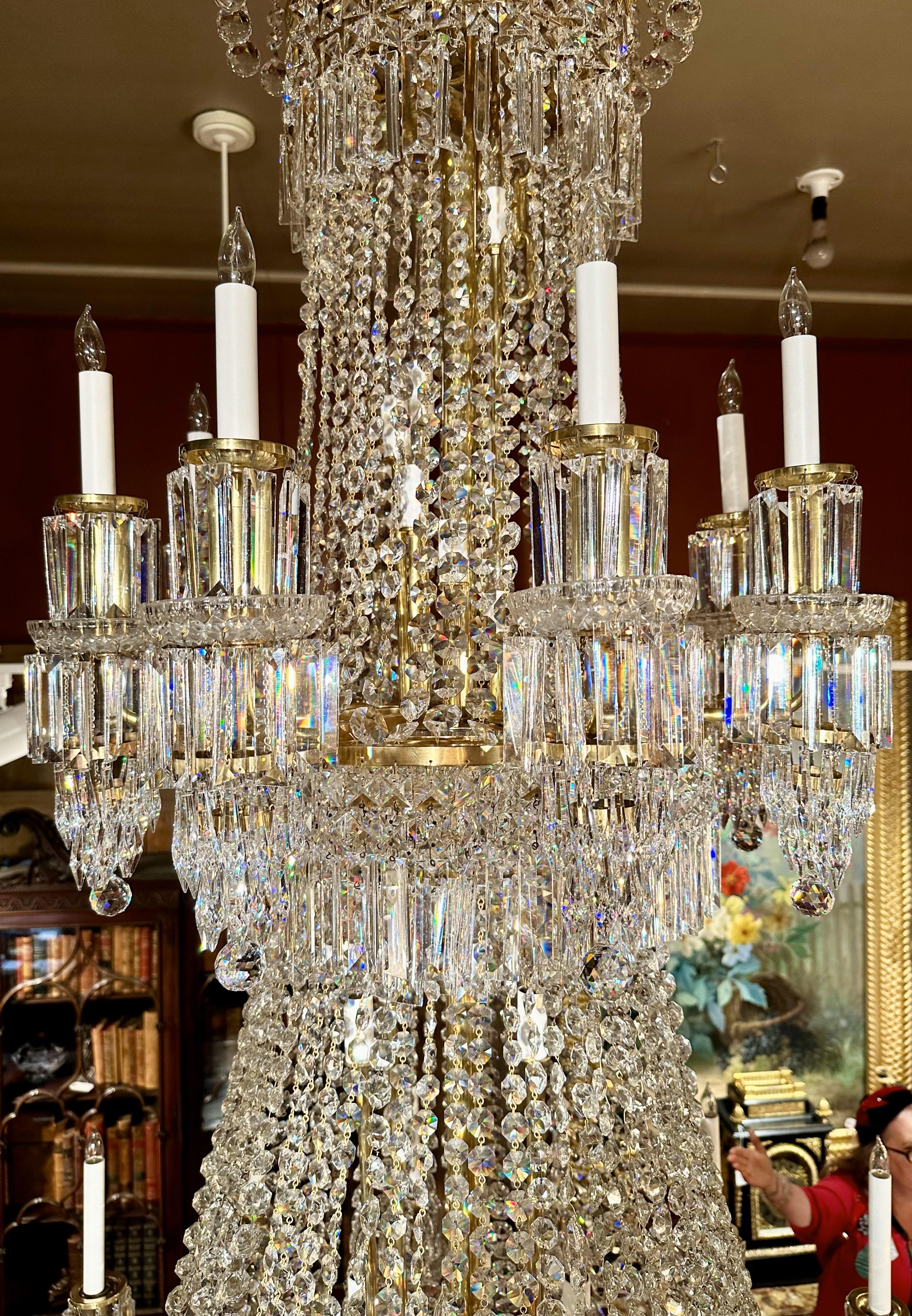 Magnificent English Cut Crystal 60 Light Chandelier. For Sale 1