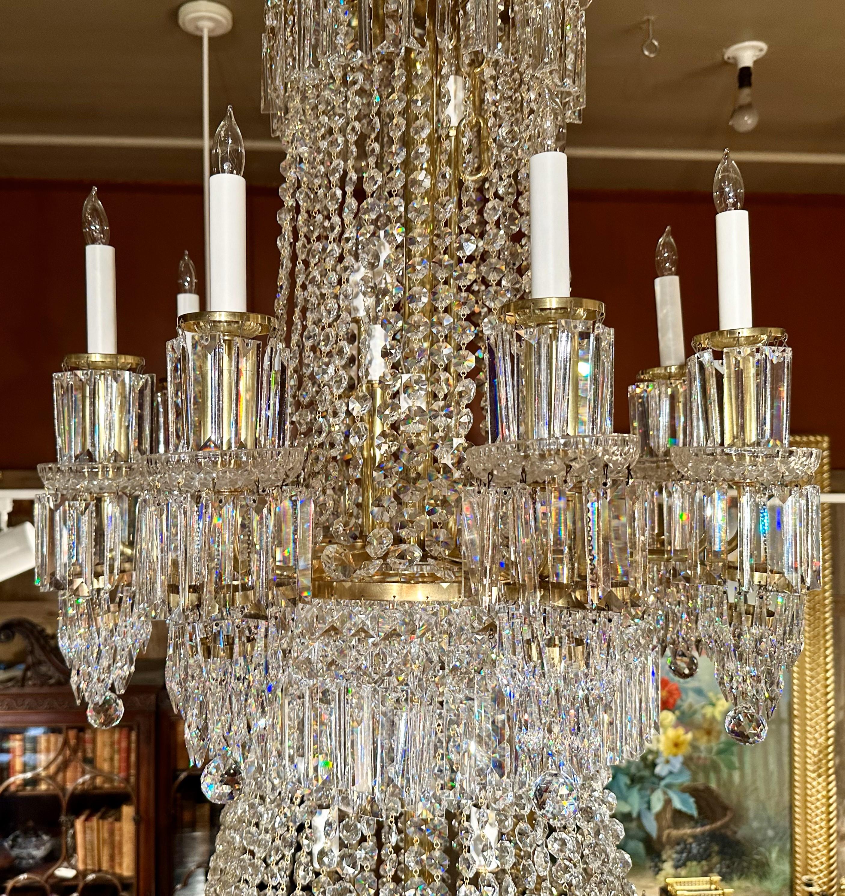 Magnificent English Cut Crystal 60 Light Chandelier. For Sale 2