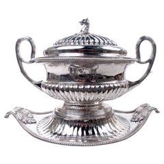 Magnificent English Georgian Neoclassical Tureen on Stand