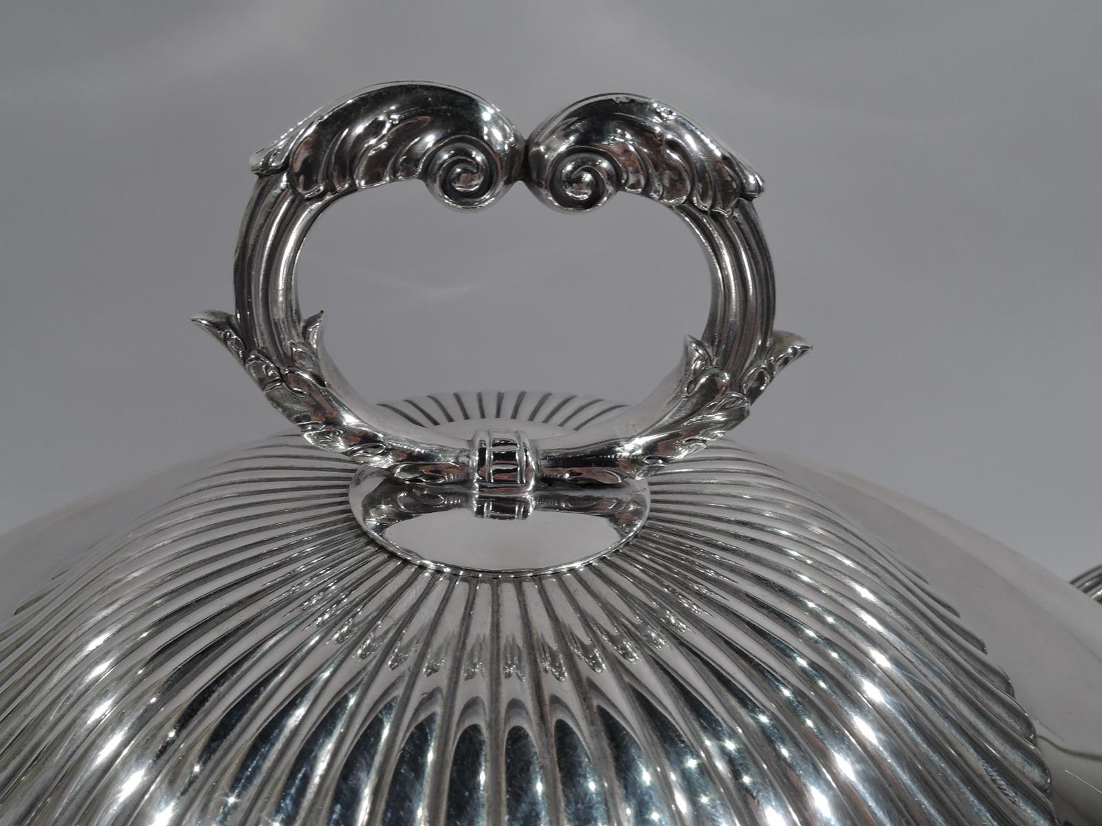 Magnificent English Regency Sterling Silver Soup Tureen by Paul Storr 1
