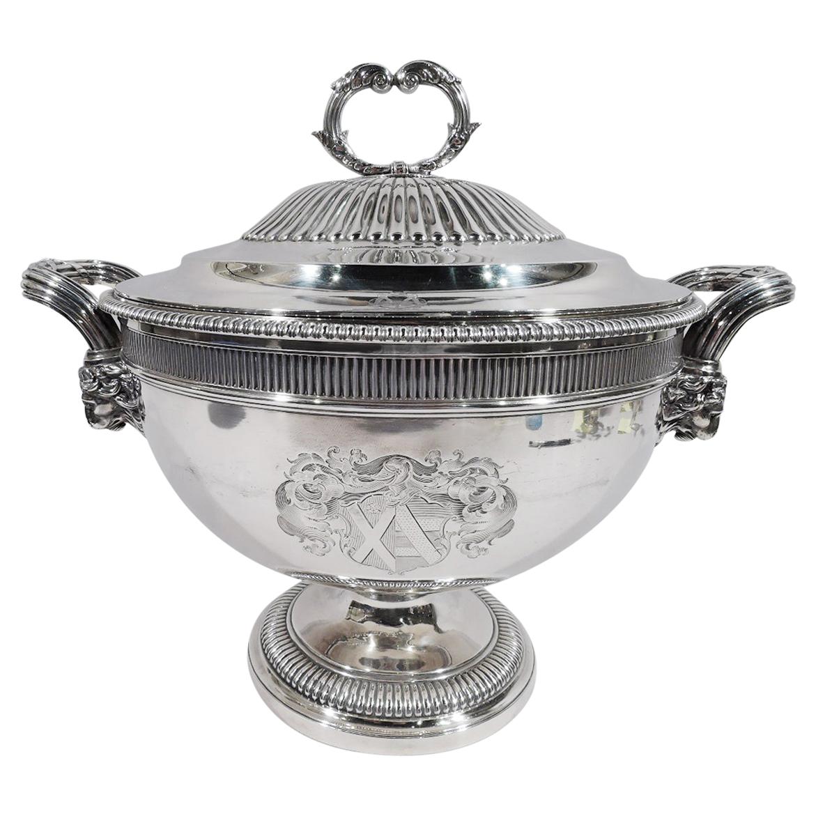 Magnificent English Regency Sterling Silver Soup Tureen by Paul Storr
