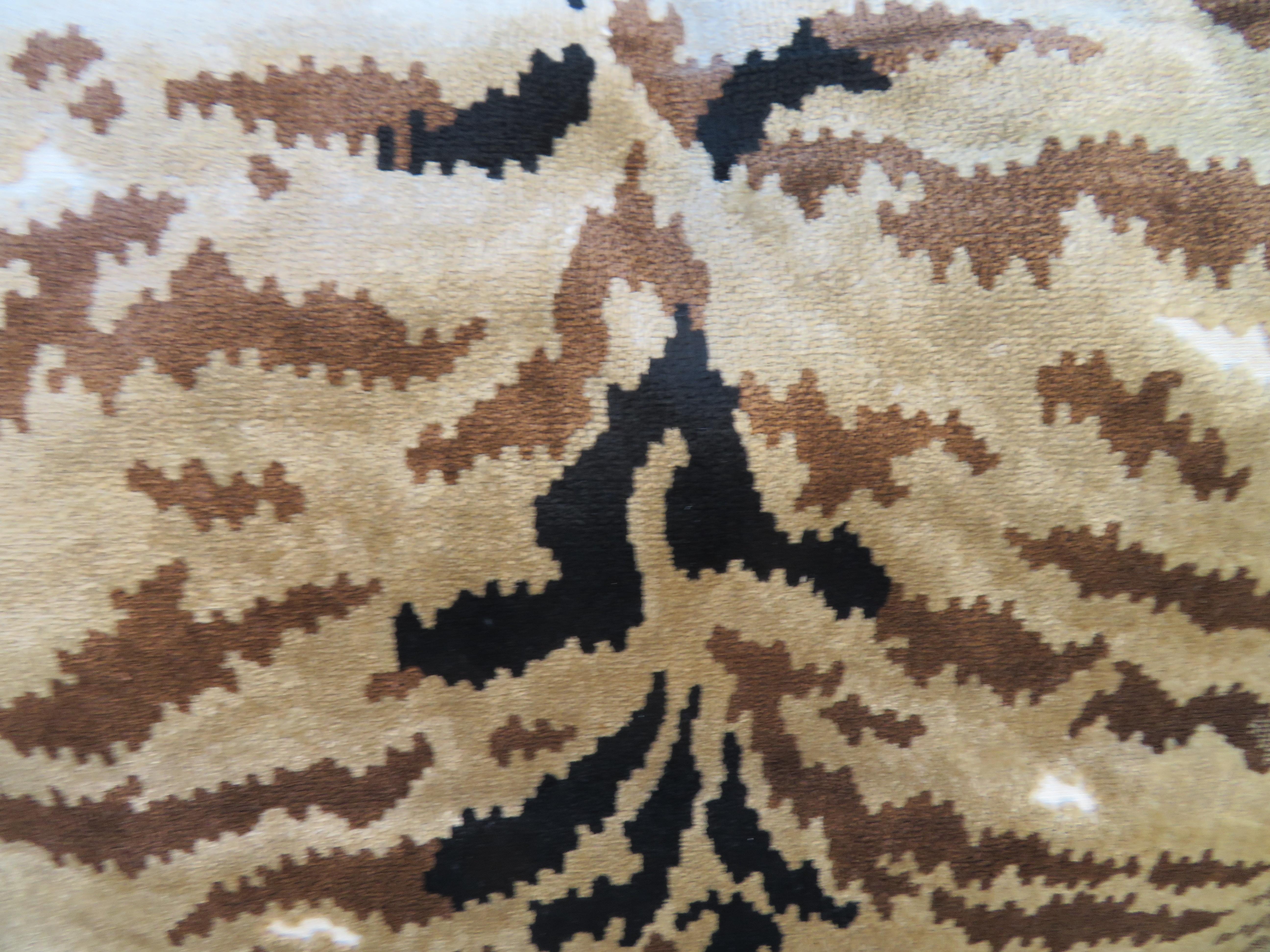 Magnifique canapé sectionnel tigre du milieu du siècle dernier d'Erwin Lambeth Velvet en vente 7