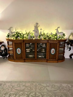 Magnificent Exhibition Quality Antique Extra Large Satinwood Inlaid Credenza