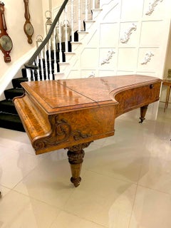 Magnificent Exhibition Quality Antique Victorian Burr Walnut Highly Decorated Gr