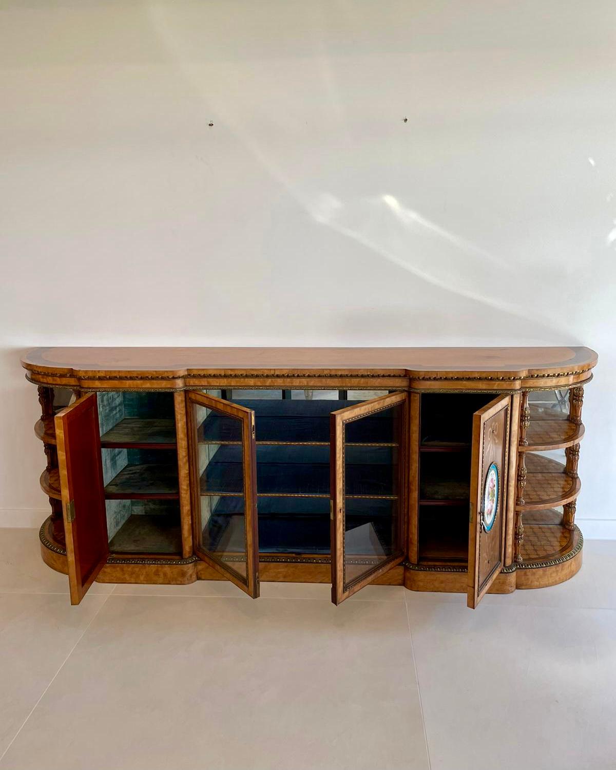 Magnificent Exhibition Quality Large Satinwood Ormolu Mounted Credenza/Sideboard In Good Condition For Sale In Suffolk, GB