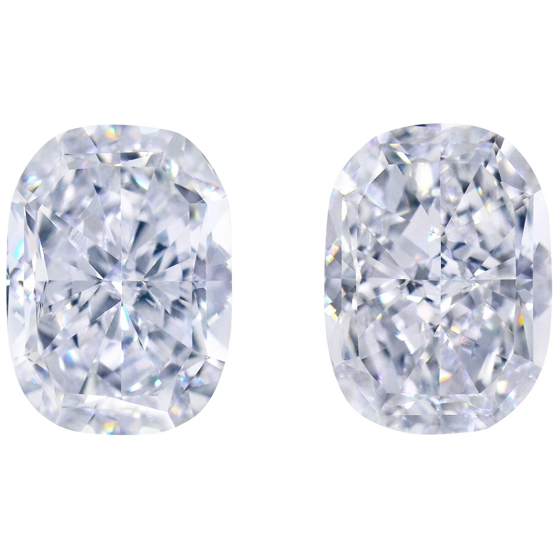 Magnificent Fancy Blue Diamond Pair of 3.10 Carat