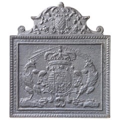 Magnificent Fireback with Arms of Lorraine, Dated 1701