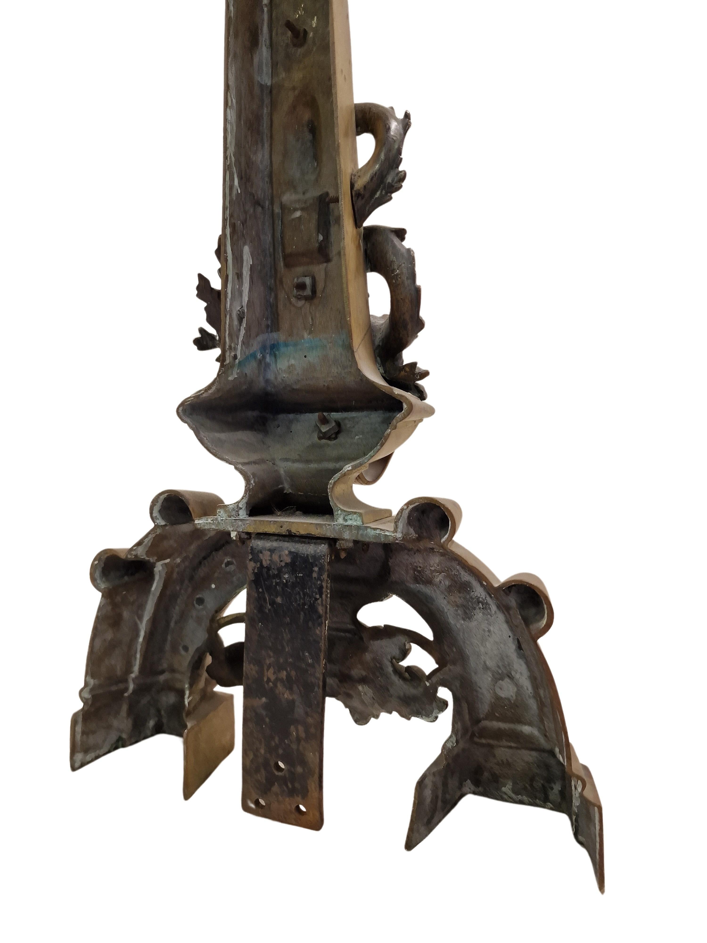 Magnificent fireplace display presenter, chimney, heating, dragons, 1880 Italy 2