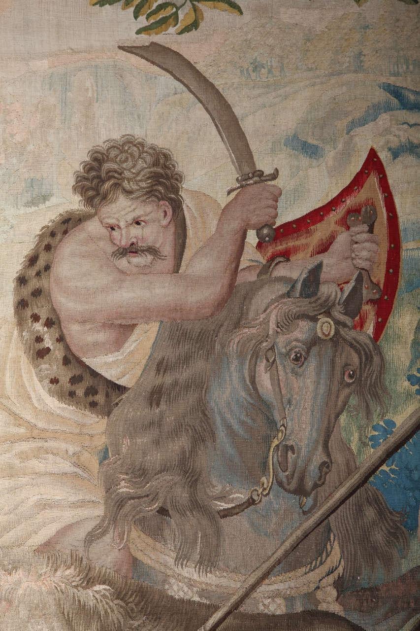 Magnifico  Arazzo storico fiammingo con la caccia al toro, XVII secolo in vendita 4