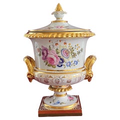 Antique Magnificent Flight, Barr and Barr Worcester Ice Pail, circa 1820-1830