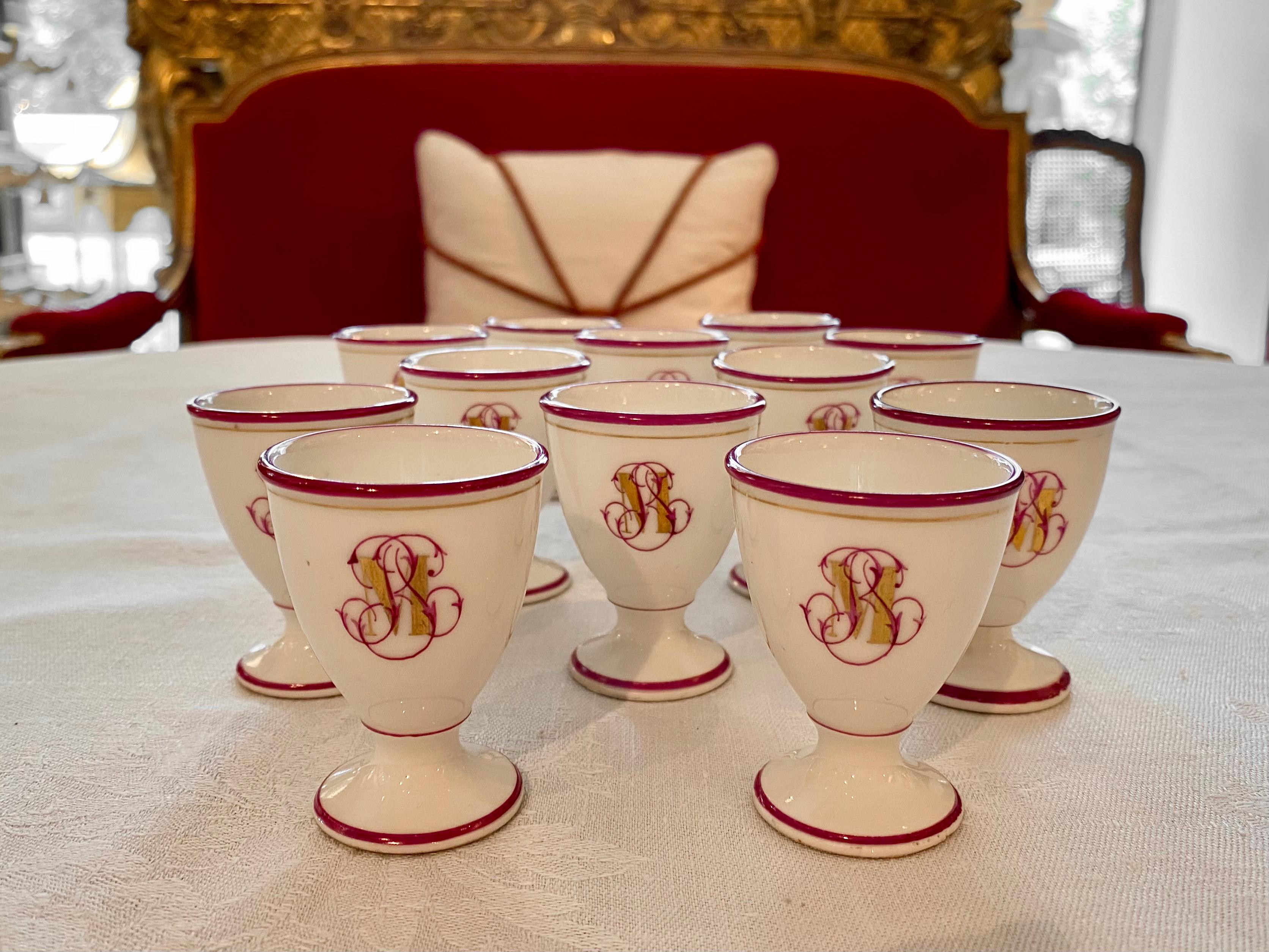 Magnificent French Antique Porcelain 116-Piece Dinner Set, 19th Century For Sale 7