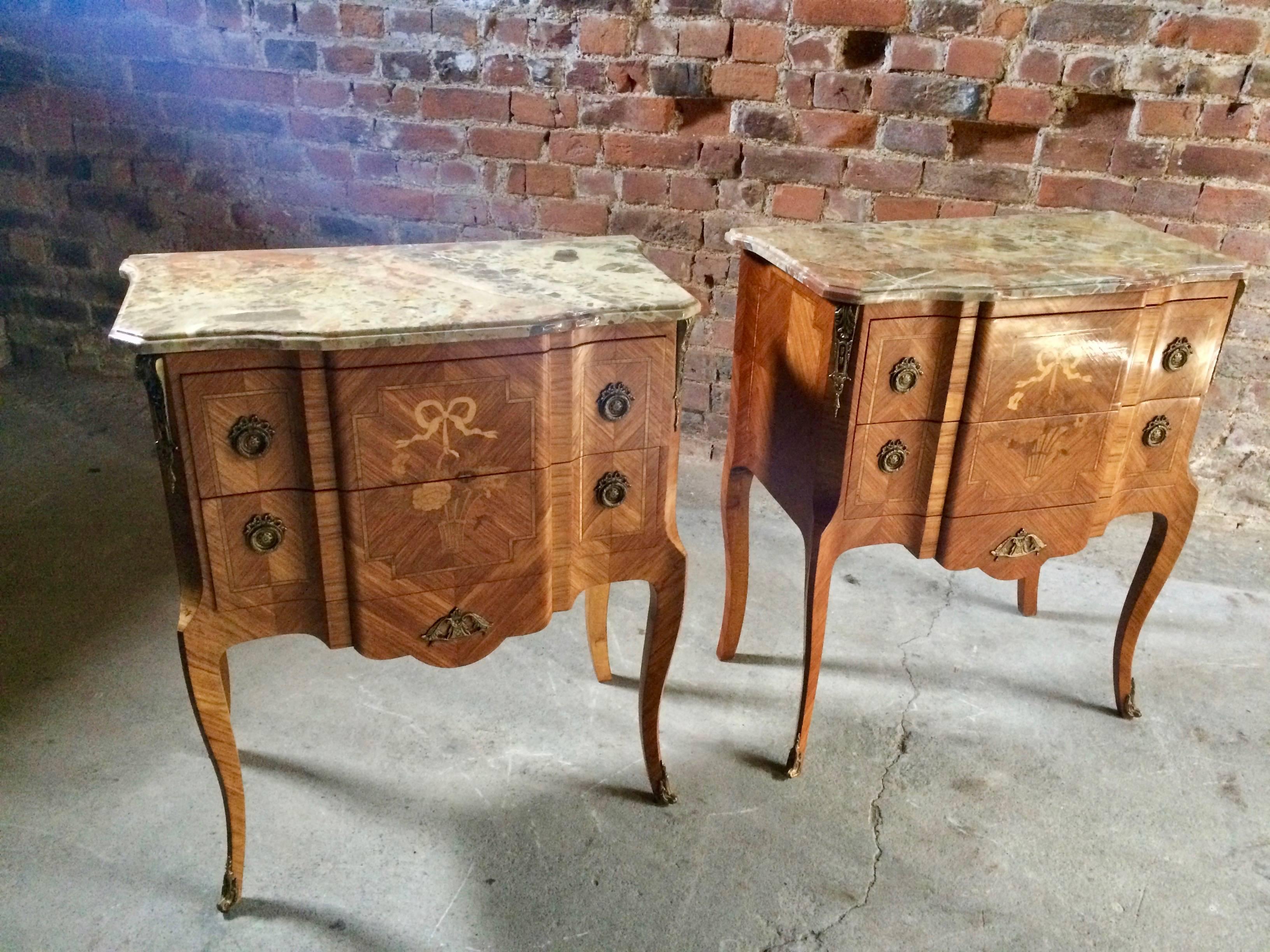 Pair of Magnificent French Bedside Tables or Nightstands in Louis XV Style 6