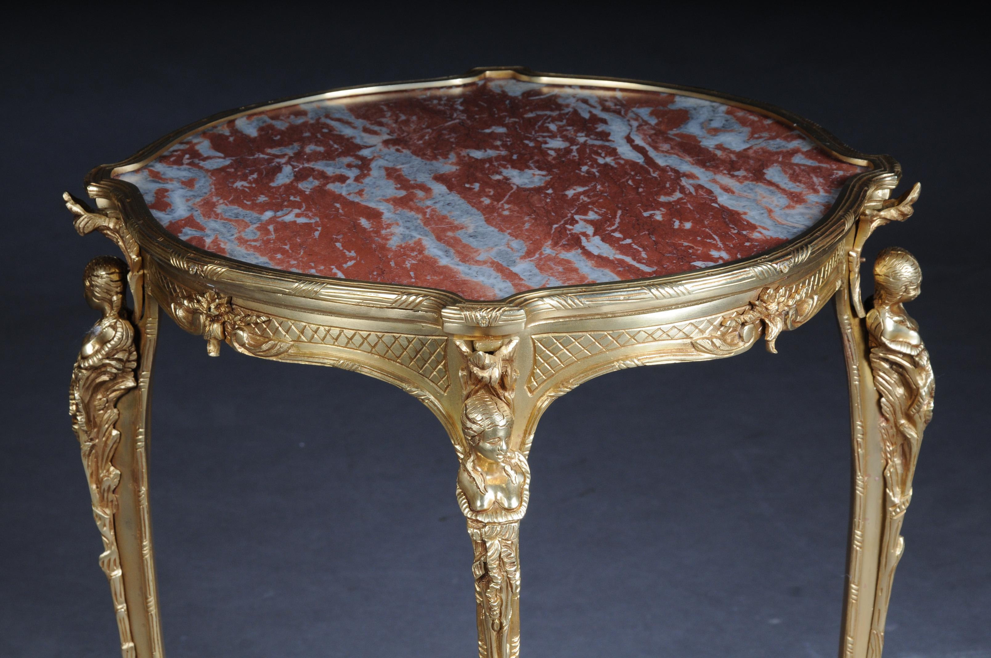 Magnificent French Bronze Pompom Table or Side Table to Zwiener, Napoleon III For Sale 3