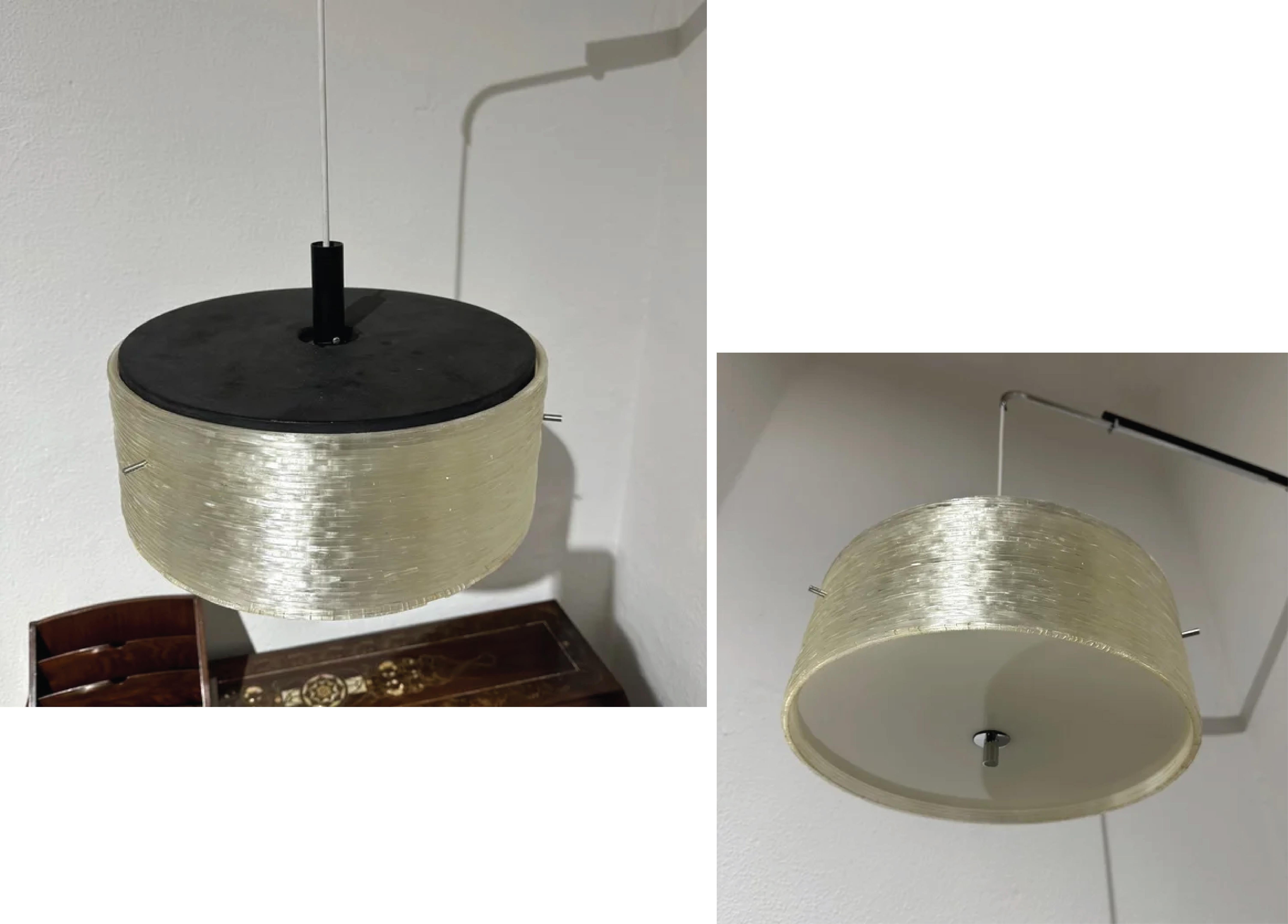 Metallo Magnifica lampada da parete francese a contrappeso, anni '60 in vendita