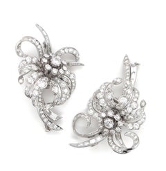 Magnificent French Hand Made Platinum & Diamond Brooch
