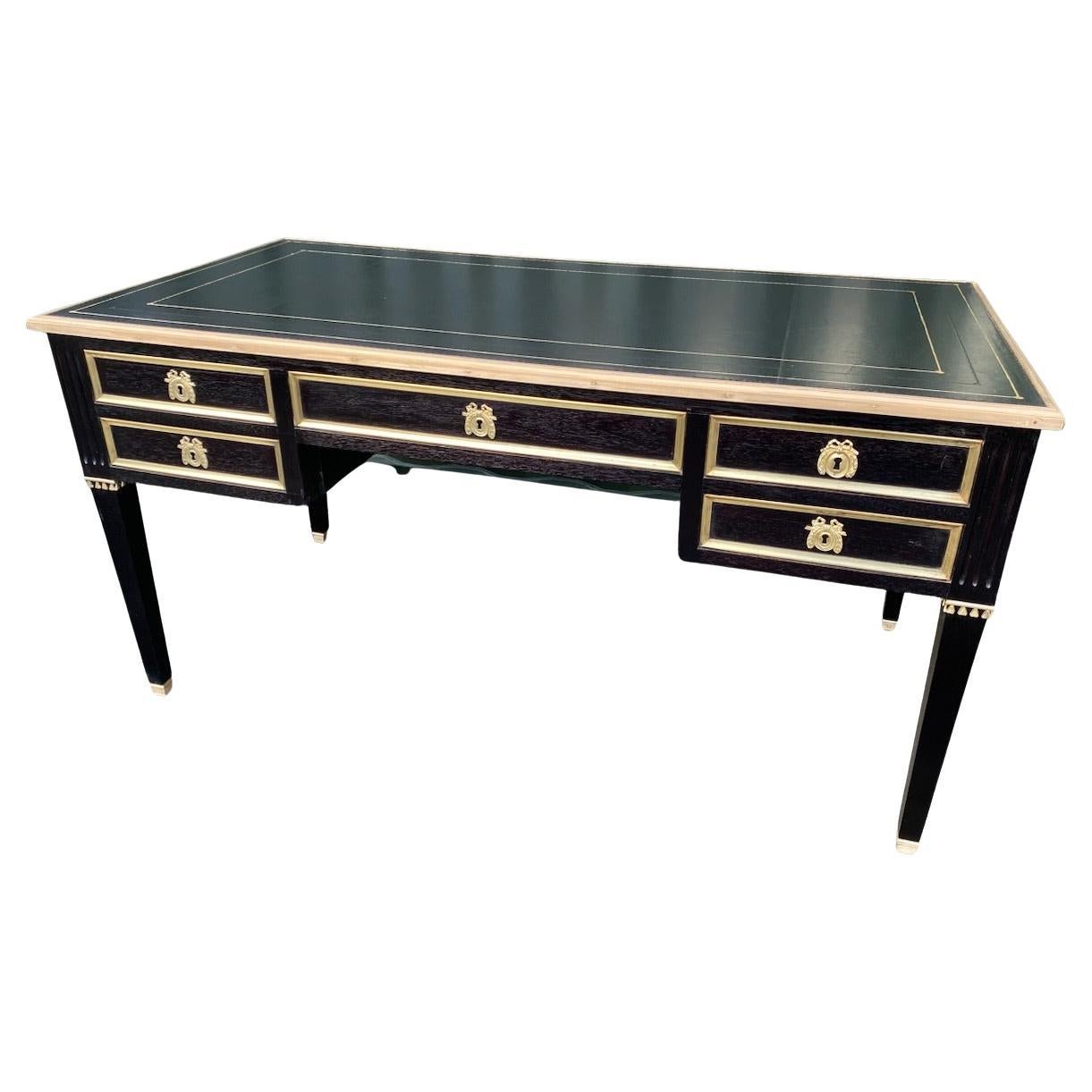 Exquisitely Carved Dragon Ebonized Oriental Chinese Writing Desk and
