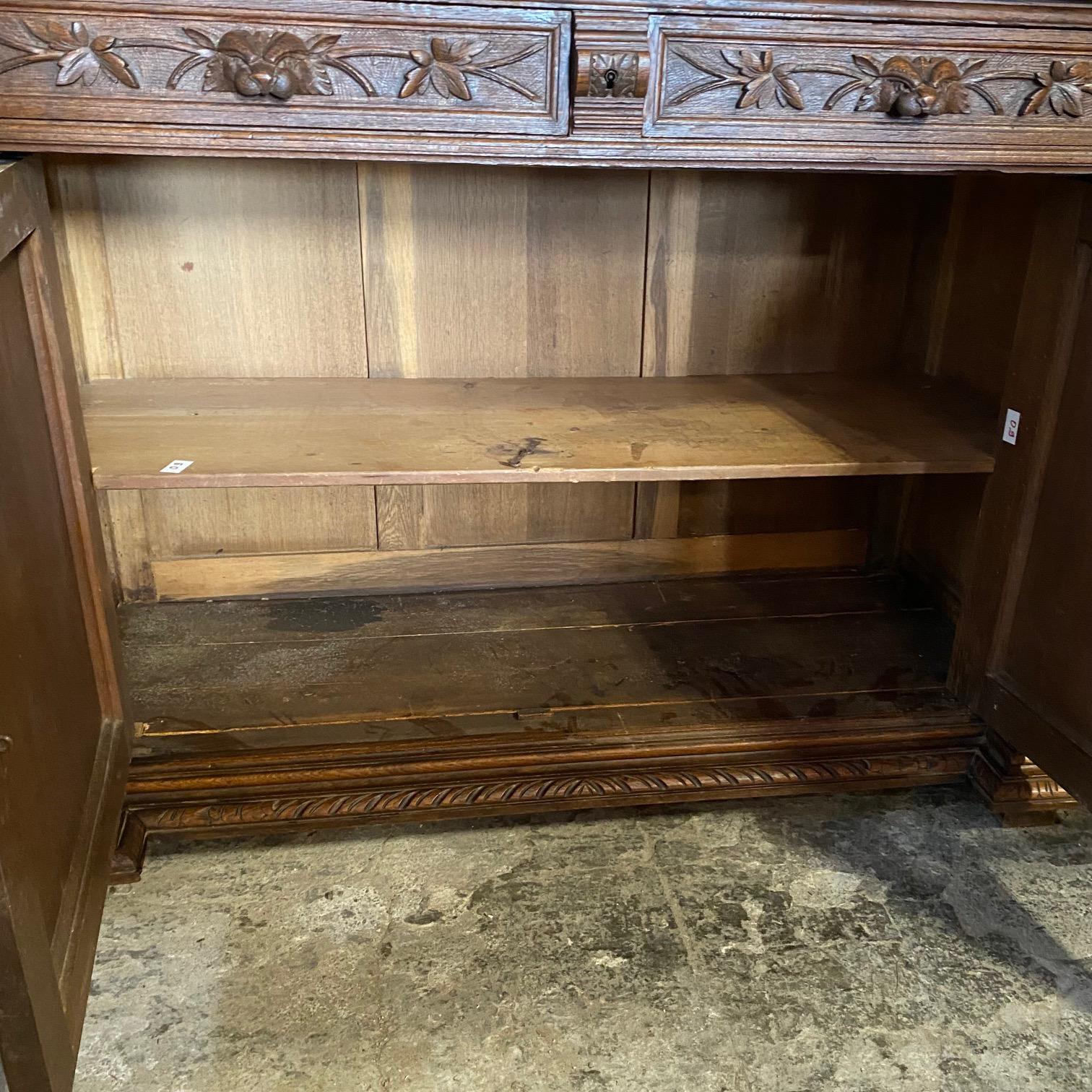 Magnificent French Renaissance Black Forest Hunt Buffet Sideboard Cabinet 10