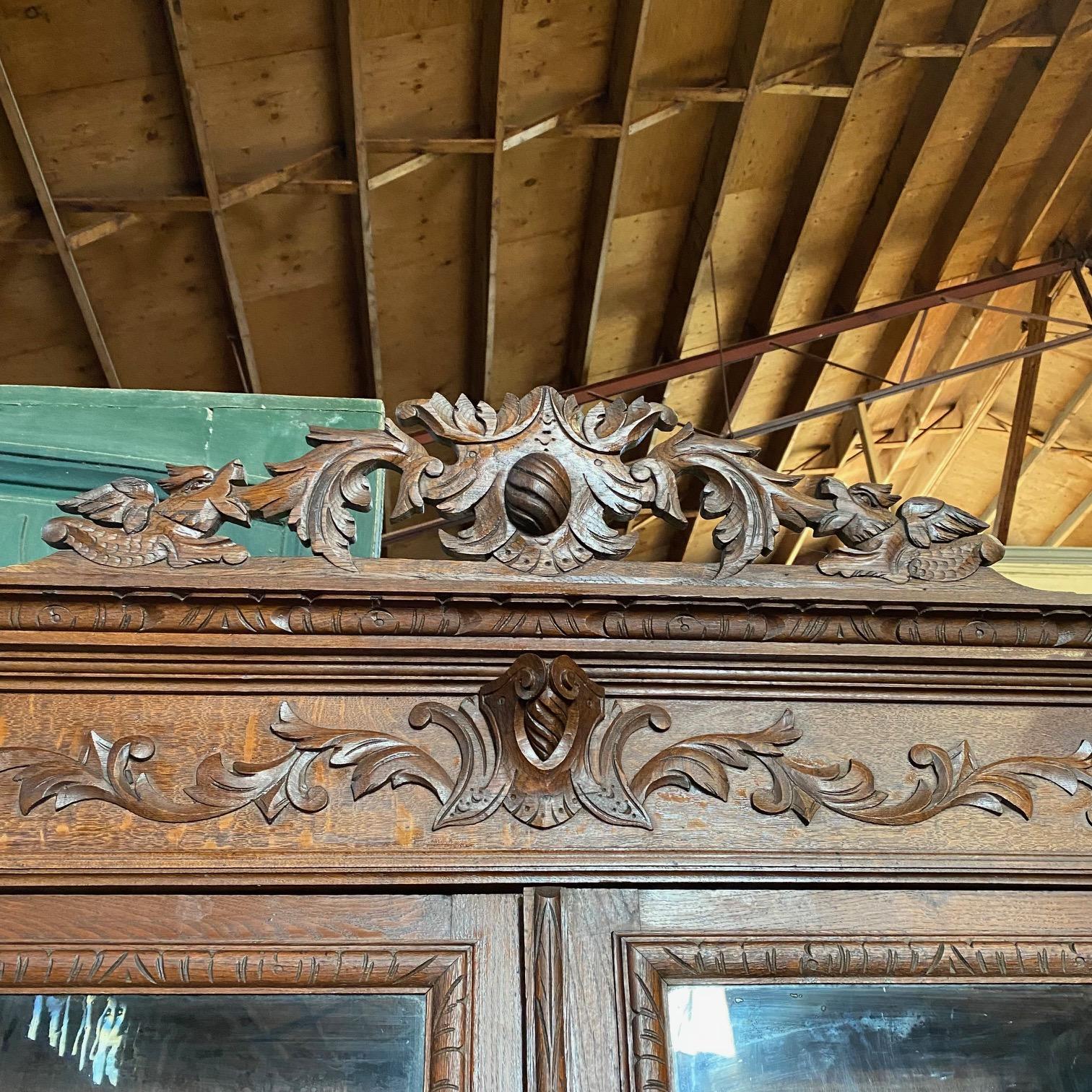 Magnificent French Renaissance Black Forest Hunt Buffet Sideboard Cabinet 11