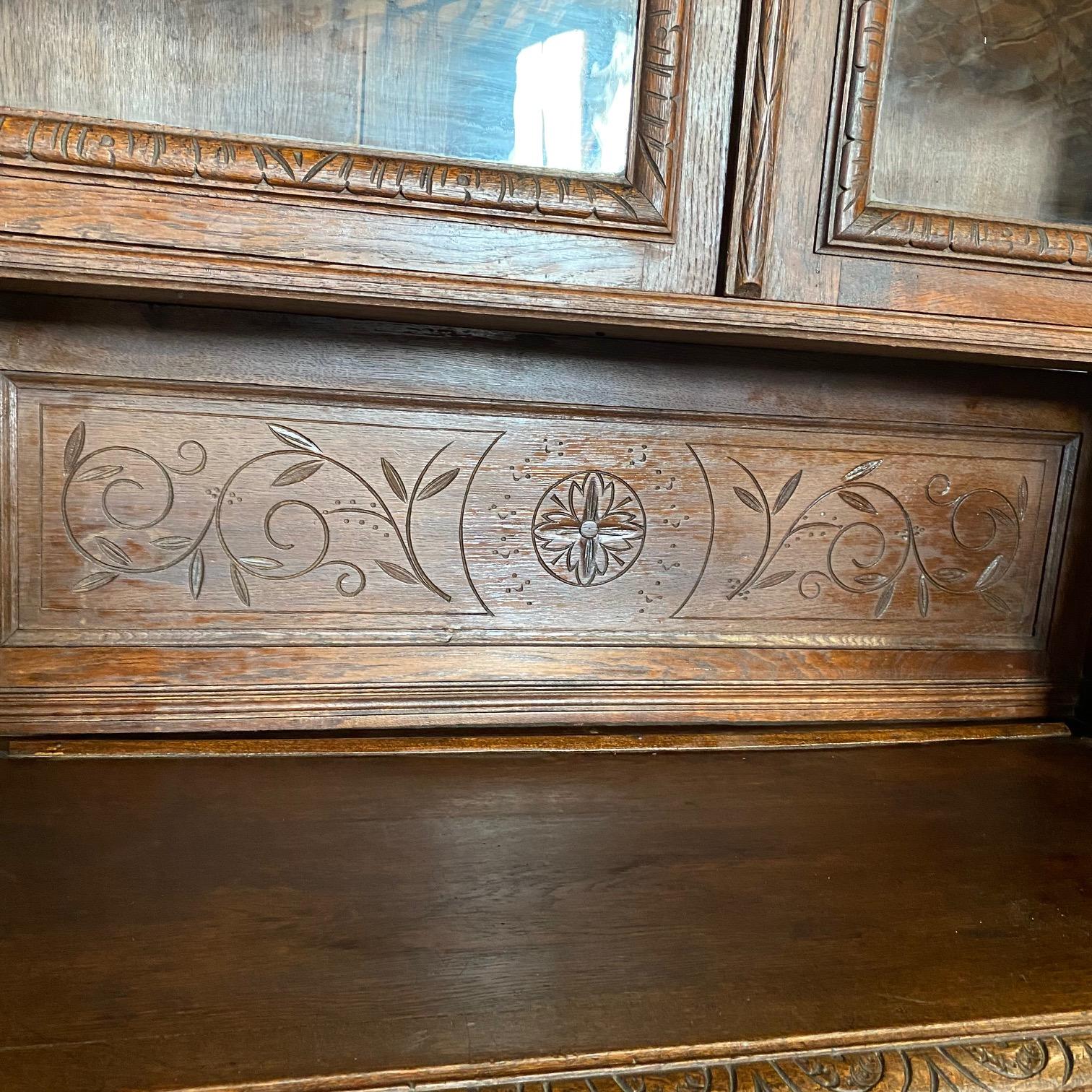 Magnificent French Renaissance Black Forest Hunt Buffet Sideboard Cabinet 12