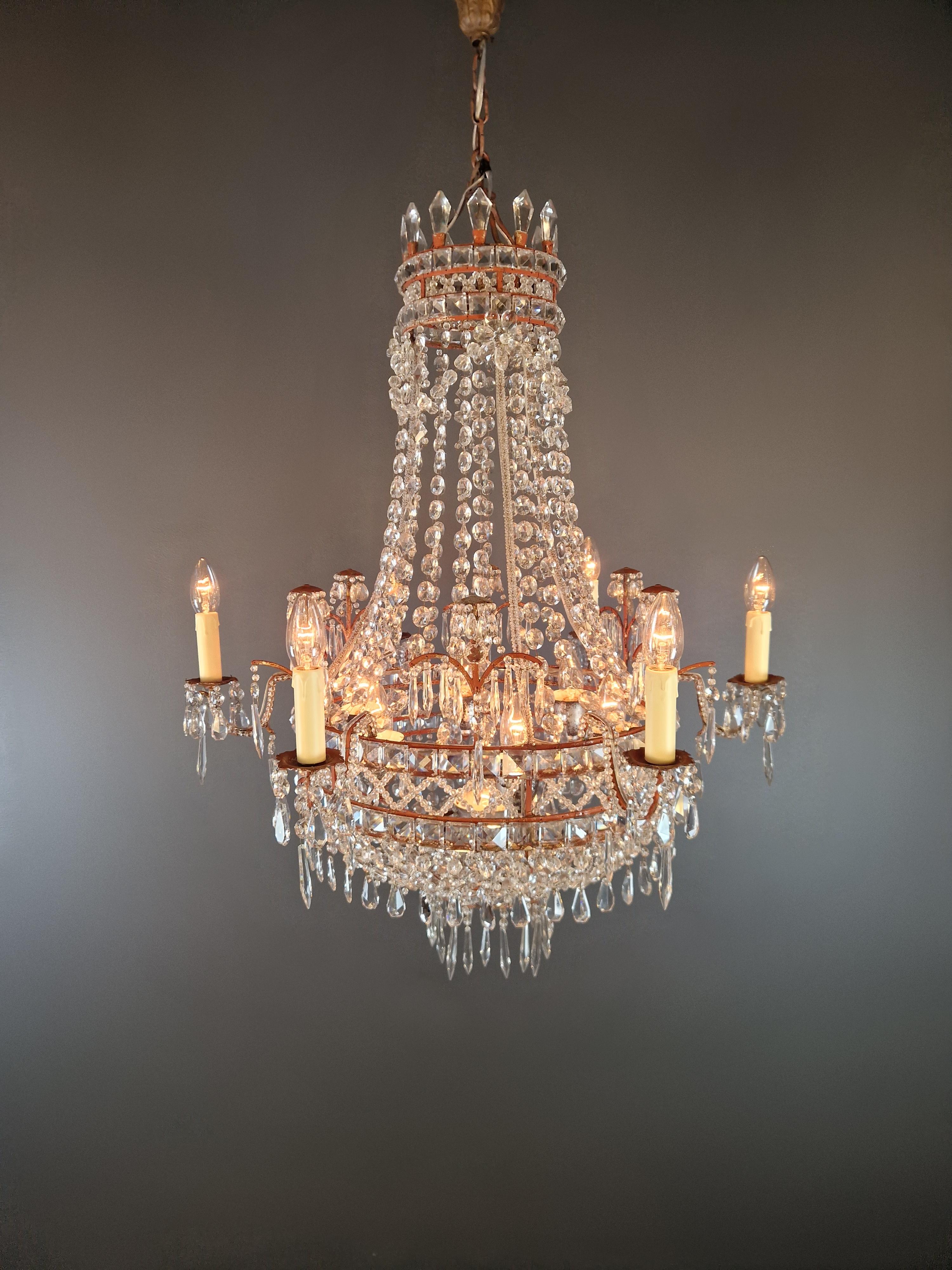 Magnificent French Rococo chandelier Antique Timeless elegance with history 9