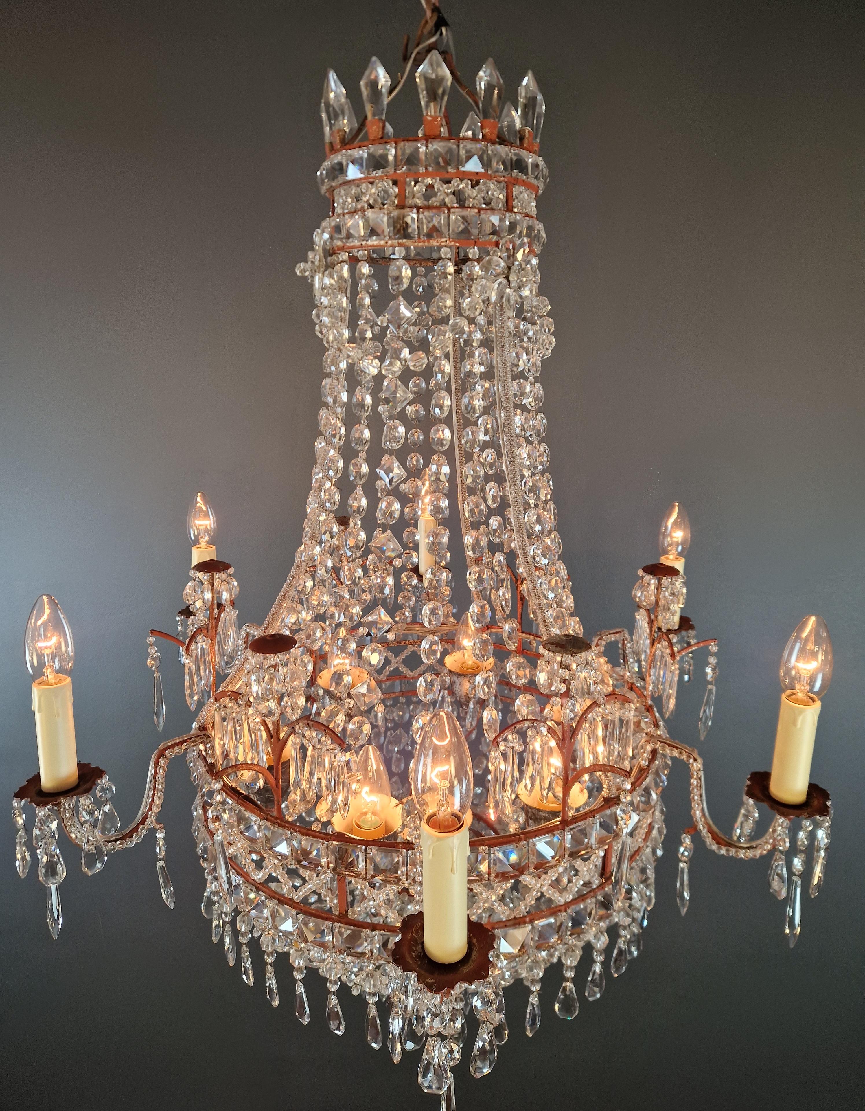 Magnificent French Rococo chandelier Antique Timeless elegance with history 10