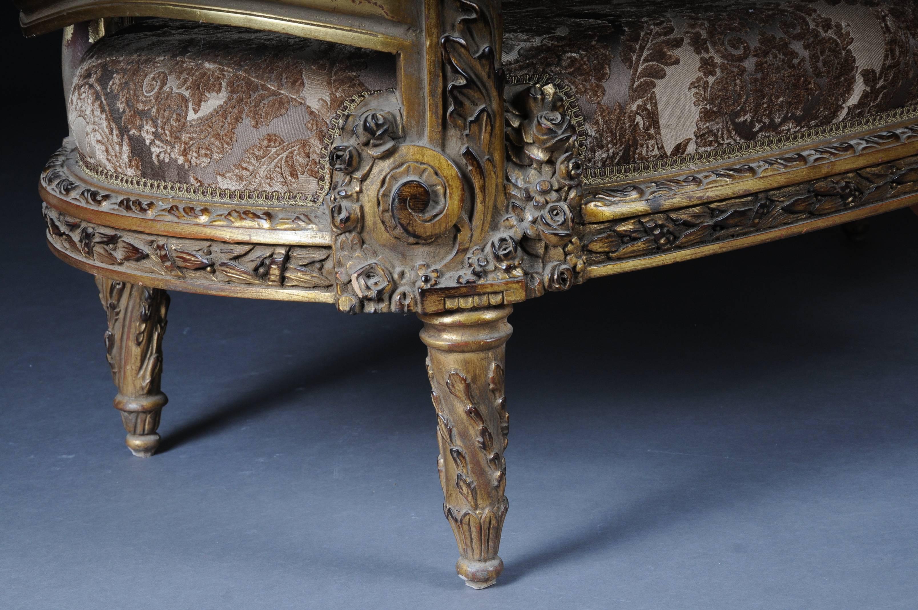 Prächtiges französisches Sofa im Louis-XVI-Stil (Buchenholz) im Angebot