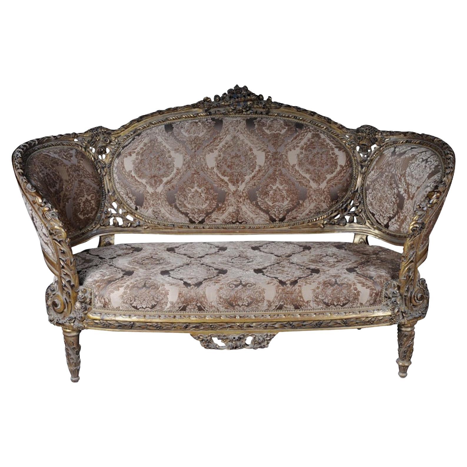 Magnifique canapé français dans le style Louis XVI