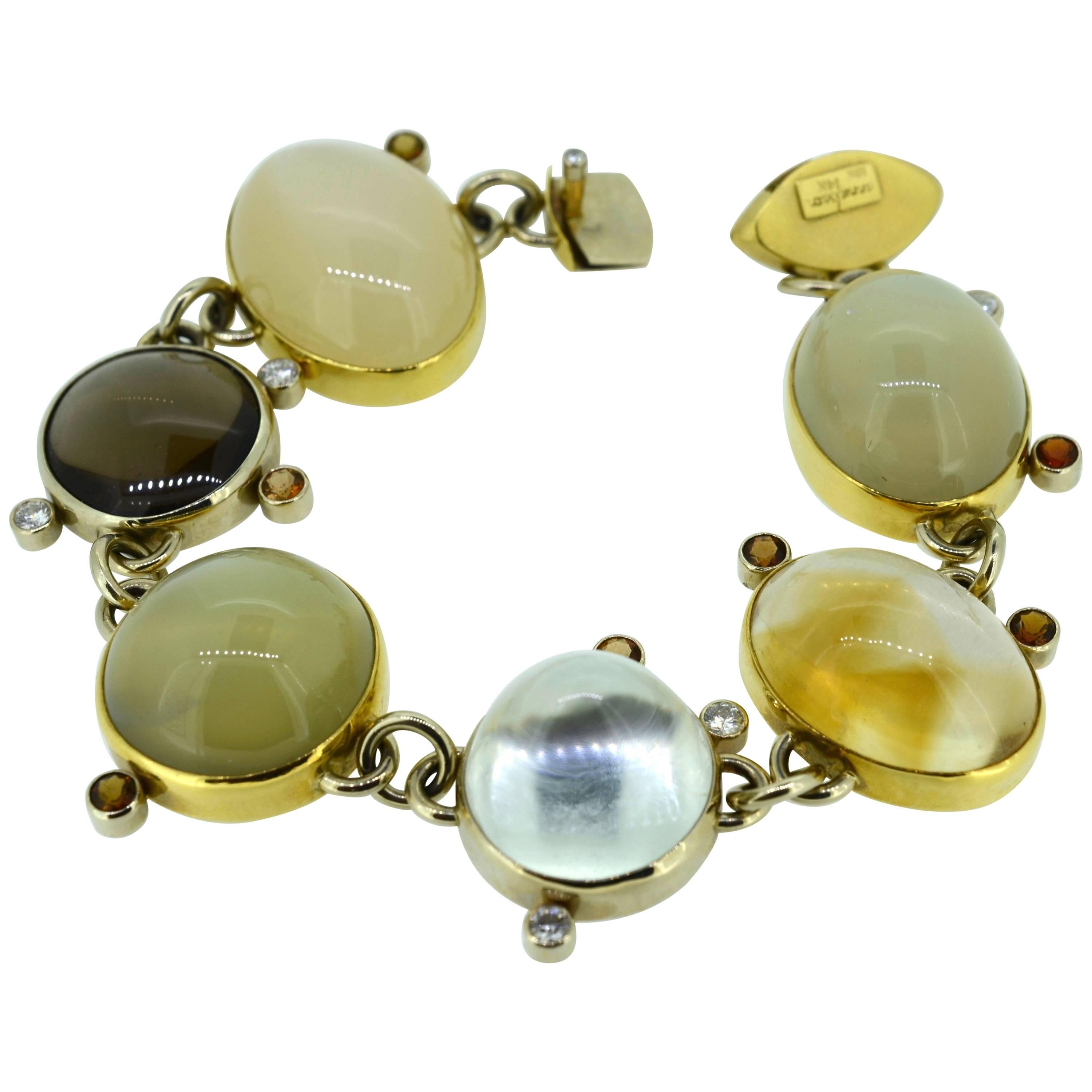 Magnificent Gemstone Bracelet "Moonbeam" For Sale